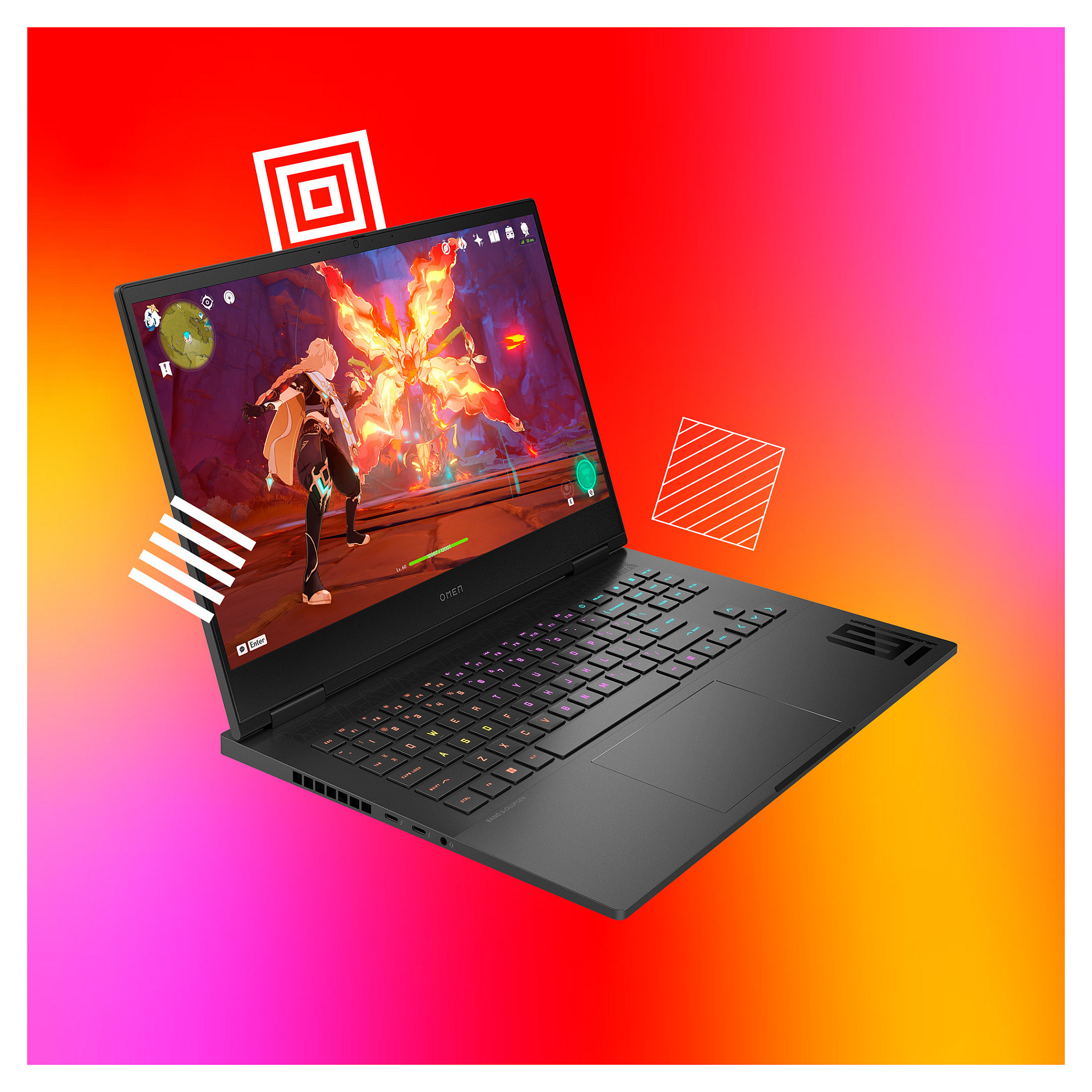 Laptop HP OMEN 16-wf1075ng (16.1" IPS QHD 240Hz, Intel Core i7-14700HX, 16GB DDR5, 512GB SSD, NVIDIA GeForce RTX 4070 8GB, Windows 11 Home, Non-HR tipkovnica, Shadow Black)-6