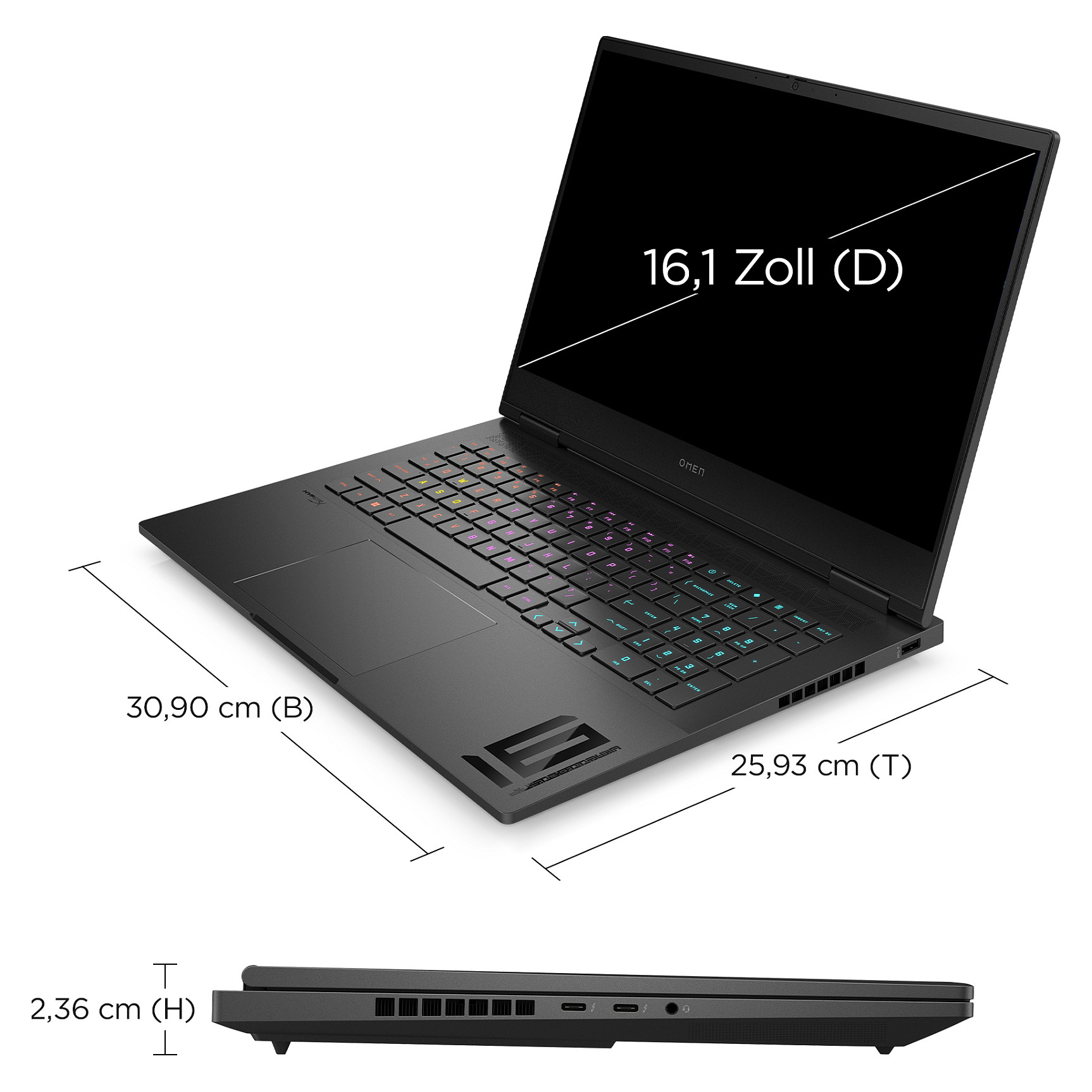 Laptop HP OMEN 16-wf1075ng (16.1" IPS QHD 240Hz, Intel Core i7-14700HX, 16GB DDR5, 512GB SSD, NVIDIA GeForce RTX 4070 8GB, Windows 11 Home, Non-HR tipkovnica, Shadow Black)-17