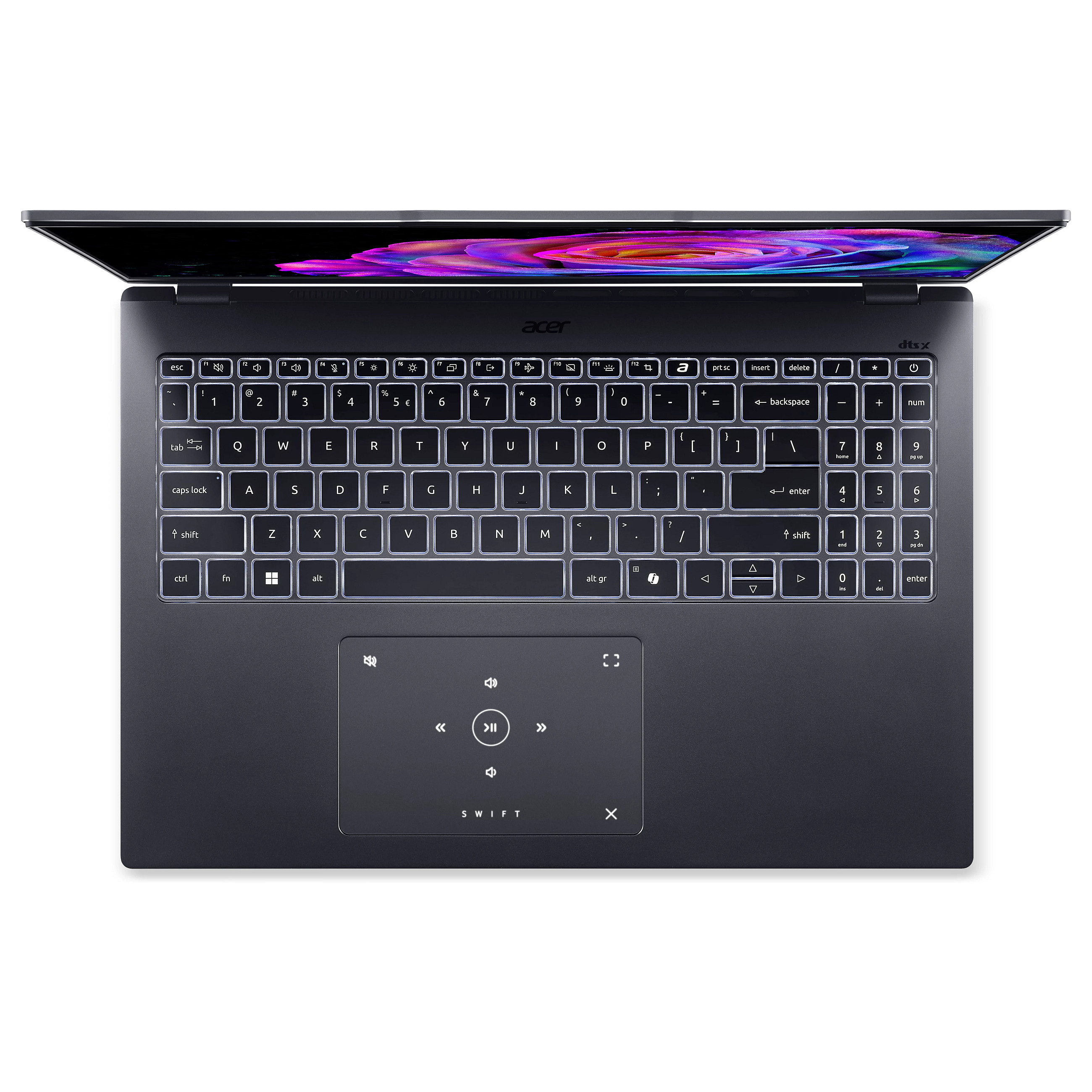 Laptop ACER Swift Go 16 SFG16-73-7943 (16" OLED 3.2K, Intel Core Ultra 7 155H, 16GB RAM, 1TB SSD, Intel Arc Graphics, Windows 11 Home, Non-HR tipkovnica, Steel Gray)-3