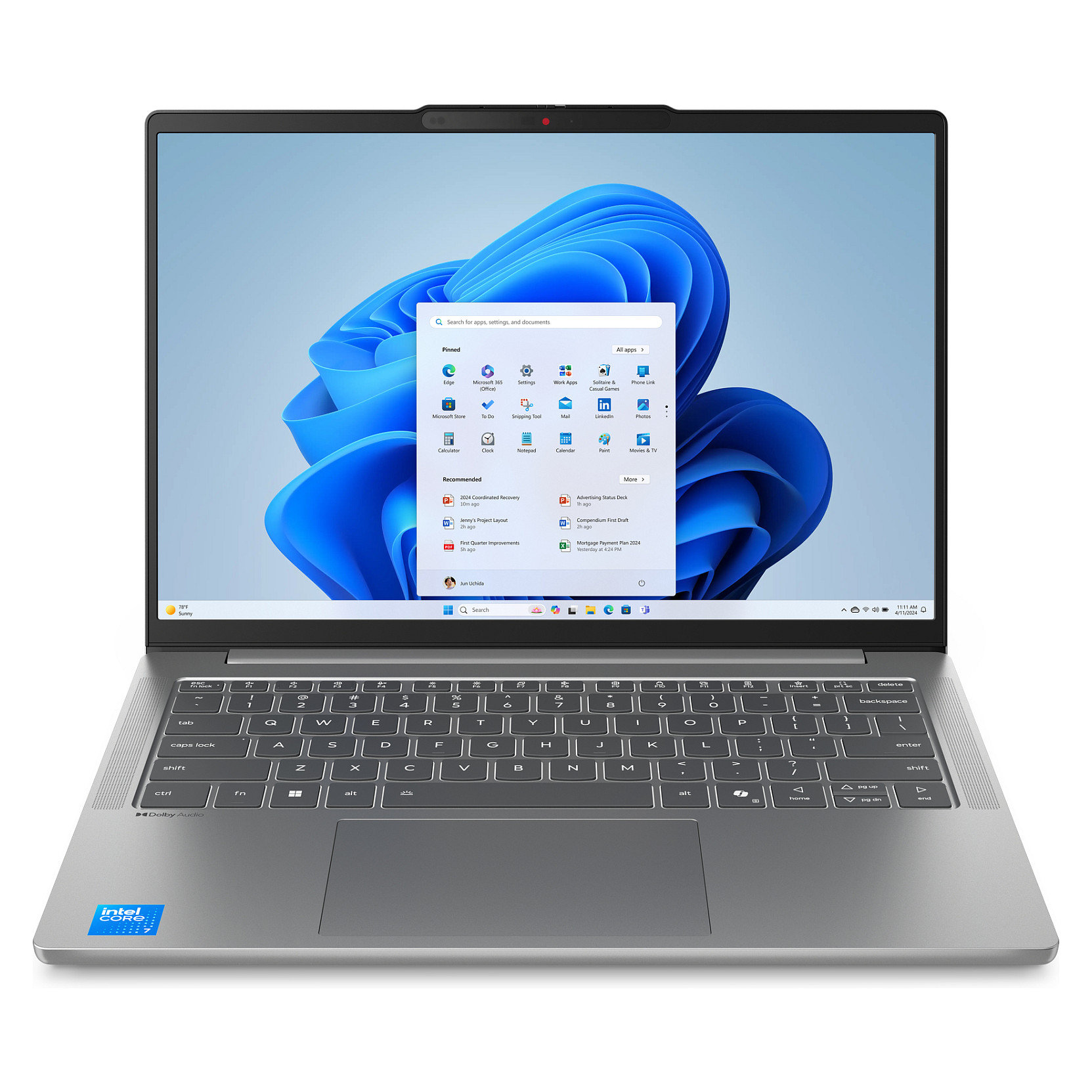 Laptop LENOVO IdeaPad Slim 5 14IRH10R (14" OLED WUXGA, Intel Core 7 240H, 24GB RAM, 1TB SSD, Intel Arc Graphics, Windows 11 Home, Non-HR tipkovnica, Cloud Grey)-0