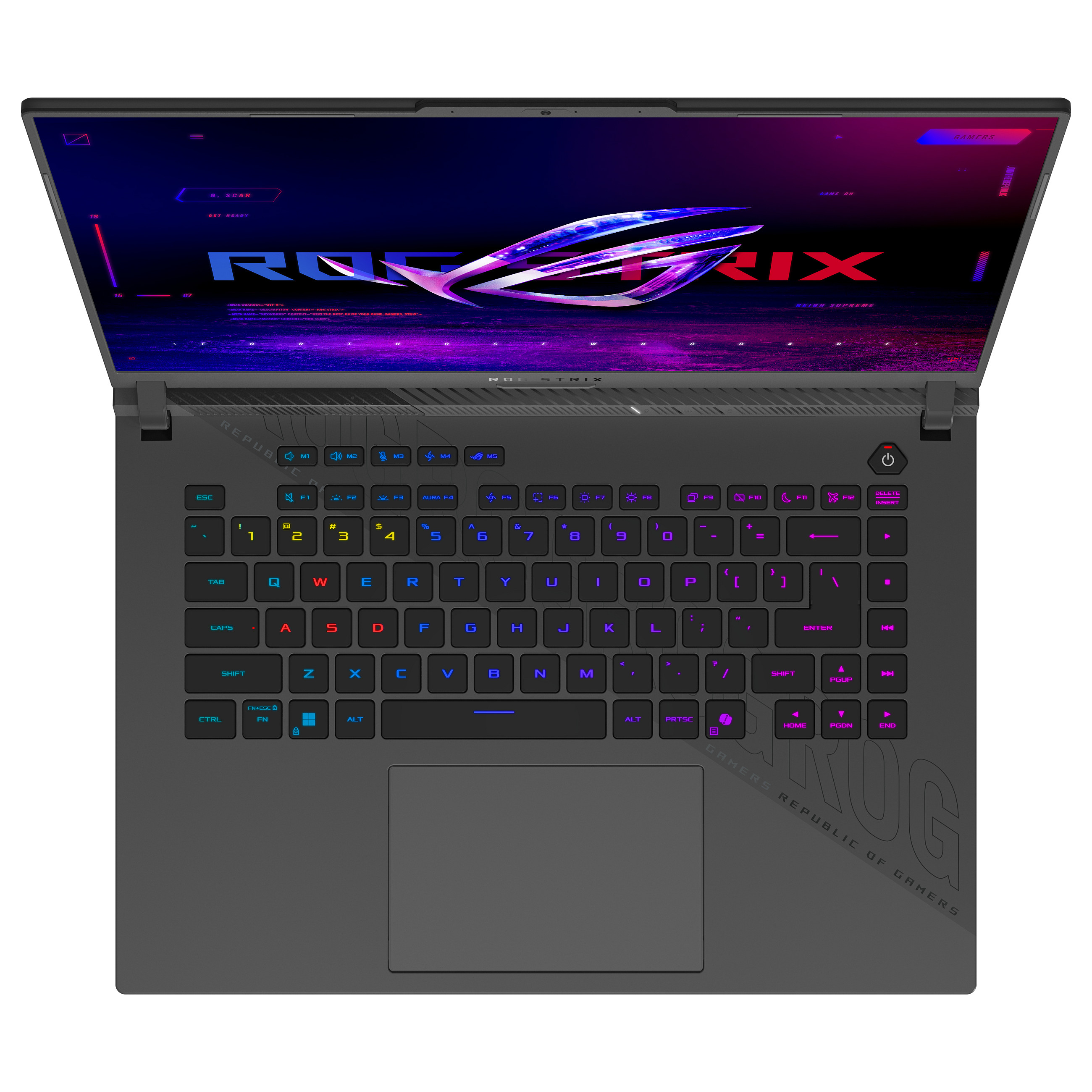 Laptop ASUS ROG Strix G16 G614PP-RV030W (16", IPS, WUXGA, AMD Ryzen 9 8940HX, 32GB, 1TB SSD, NVIDIA GeForce RTX 5070 8GB, Windows 11 Home, Non-HR tipkovnica, siva)-2