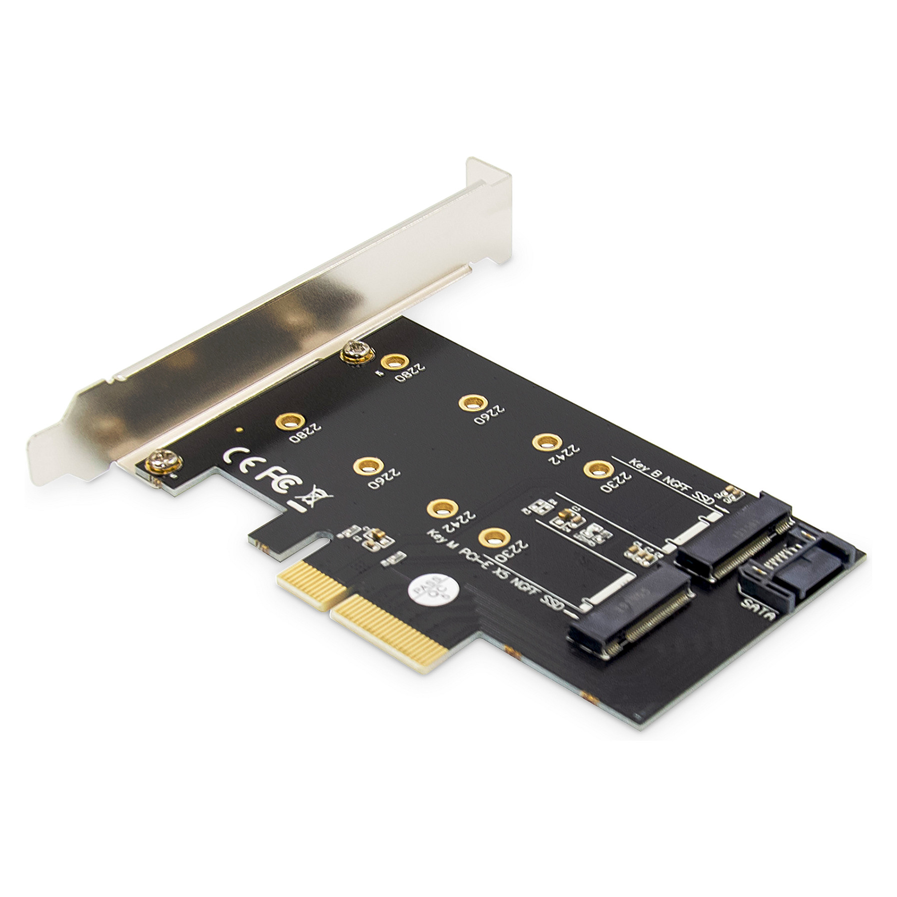 PCIe kartica za M.2 SSD DIGITUS DS-33664 M.2 NGFF (SATA) + NVMe, PCIe 3.0 x4-1