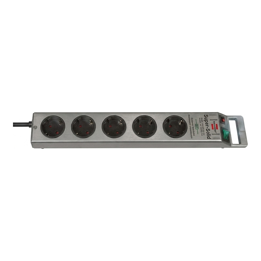 Produžni kabel BRENNENSTUHL Super-Solid 13.500A (5 utičnica, 2,5 m, prenaponska zaštita, srebrna boja)-4