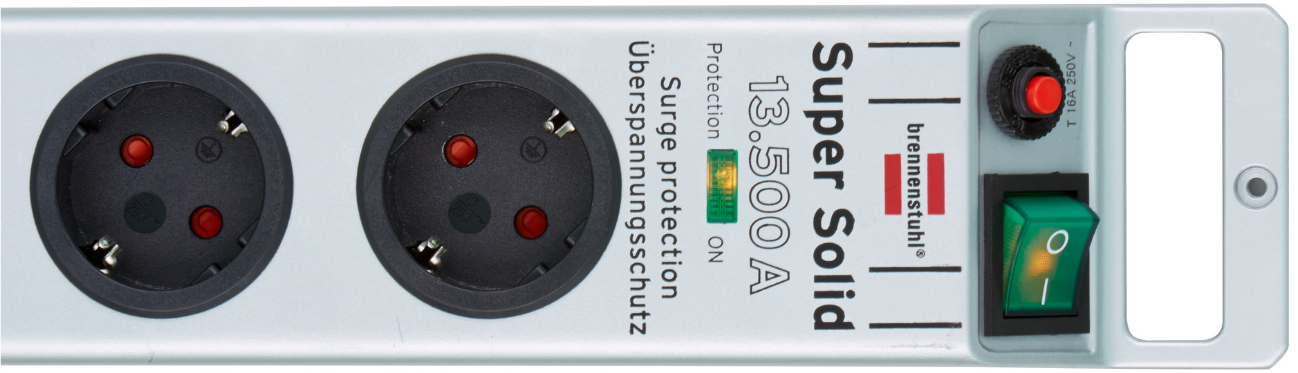Produžni kabel BRENNENSTUHL Super-Solid 13.500A (5 utičnica, 2,5 m, prenaponska zaštita, srebrna boja)-1