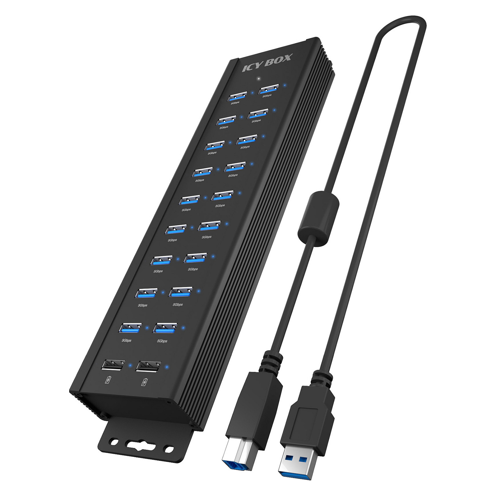 USB Hub ICY BOX IB-AC6118 20-portni (18x USB 3.0 + 2x USB-A punjenje)-0