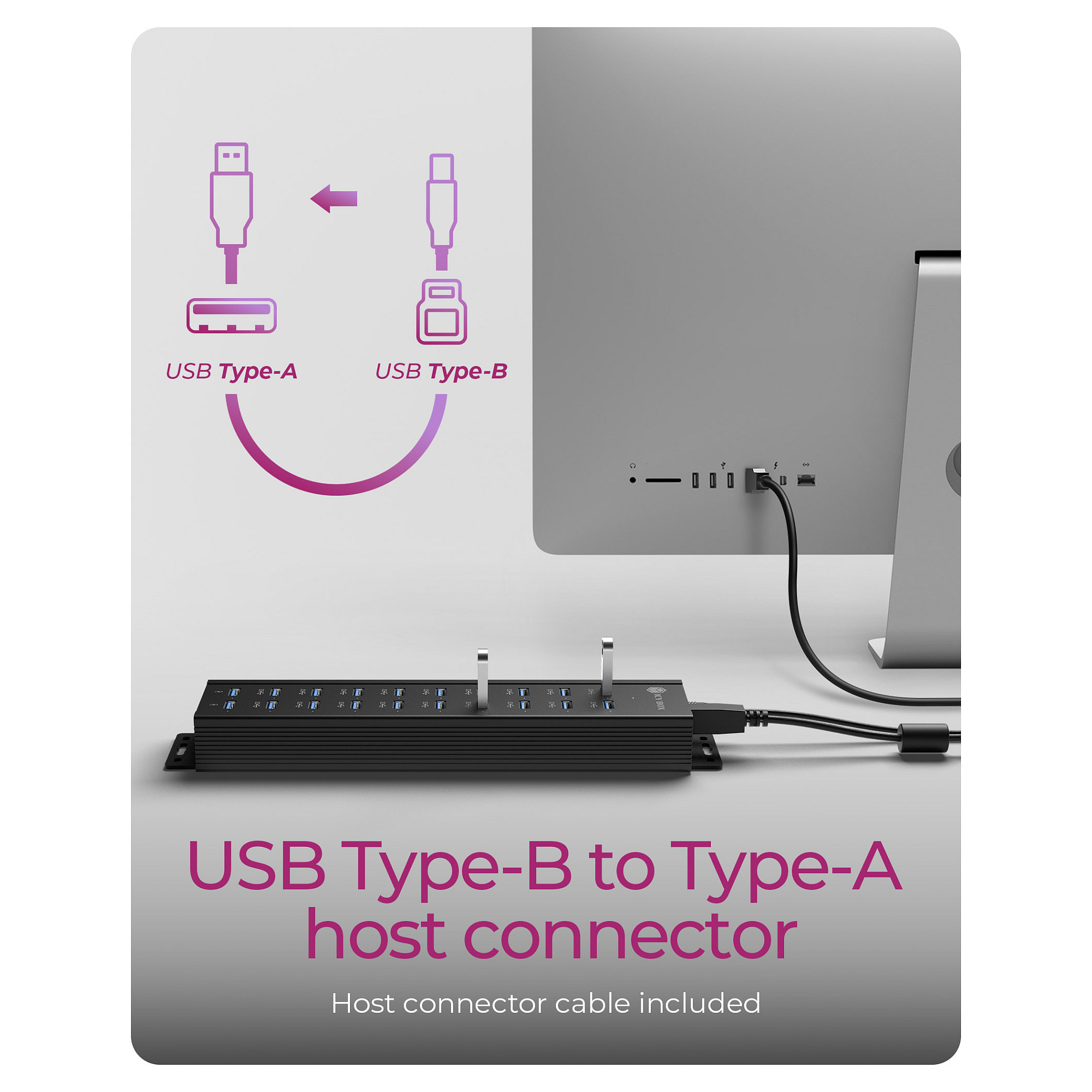 USB Hub ICY BOX IB-AC6118 20-portni (18x USB 3.0 + 2x USB-A punjenje)-5