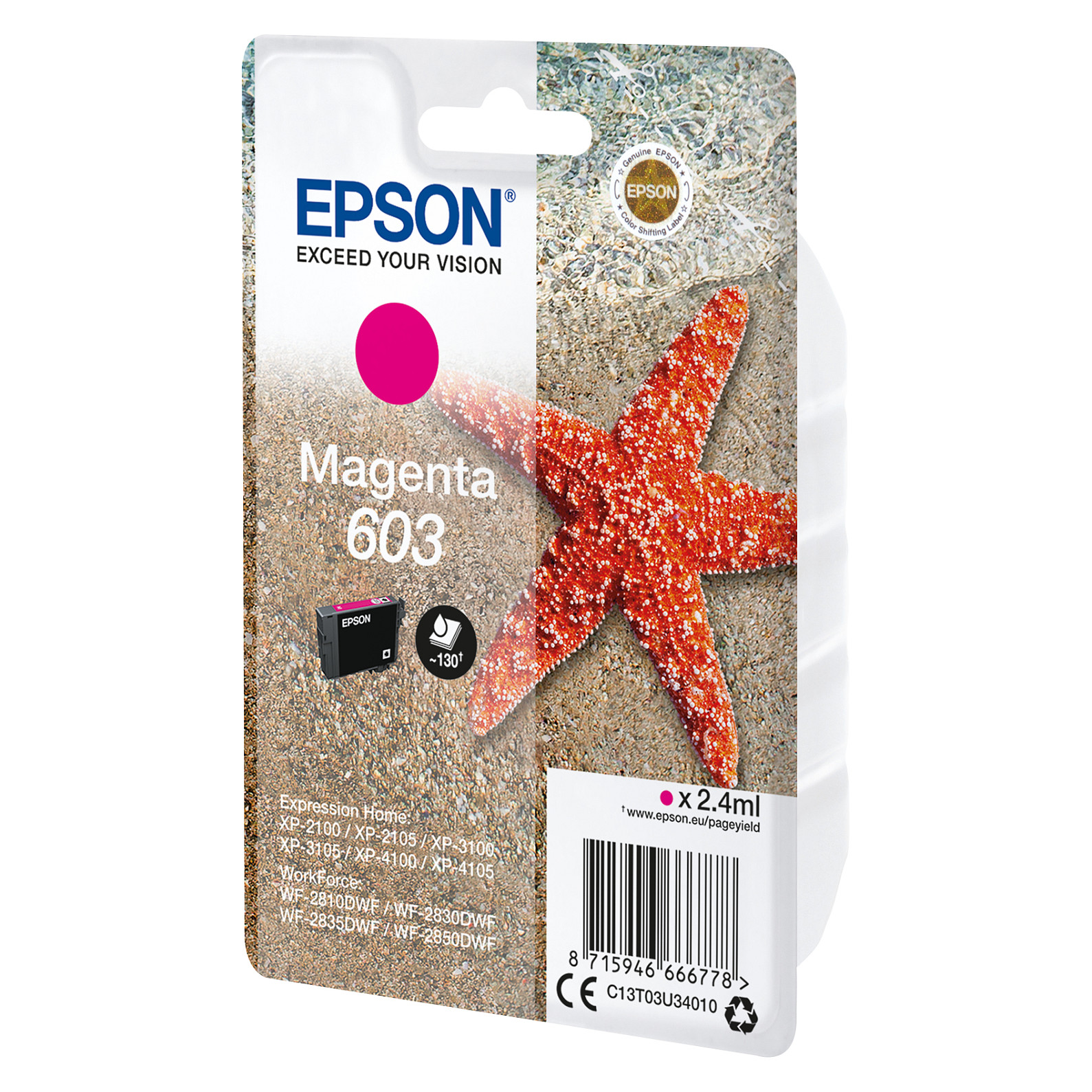 Tinta EPSON 603 Magenta (C13T03U34010)-1