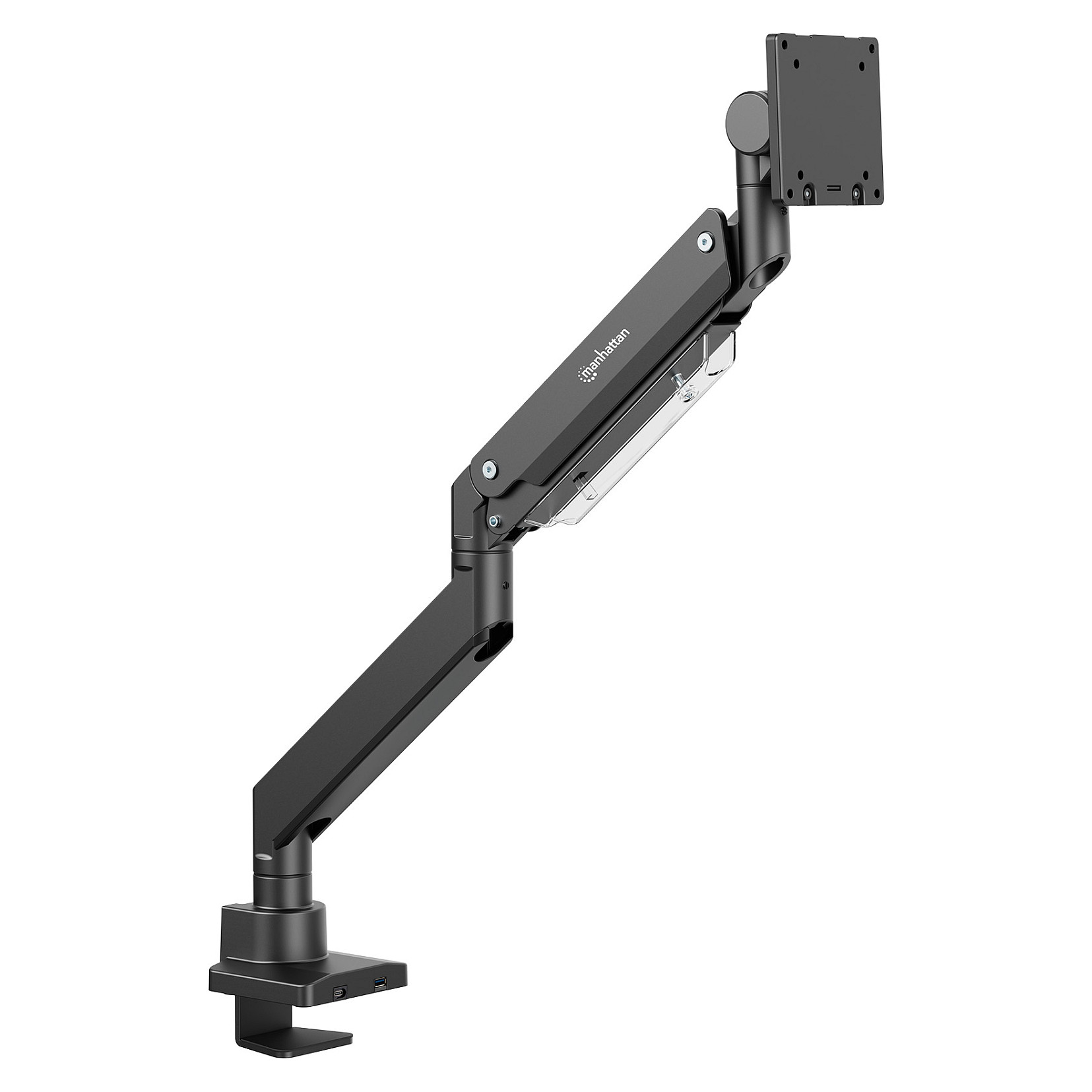 Stolni nosač za monitor MANHATTAN Ultra Heavy-Duty 462594, za 1 monitor 17"-57", do 27 kg, USB hub-0