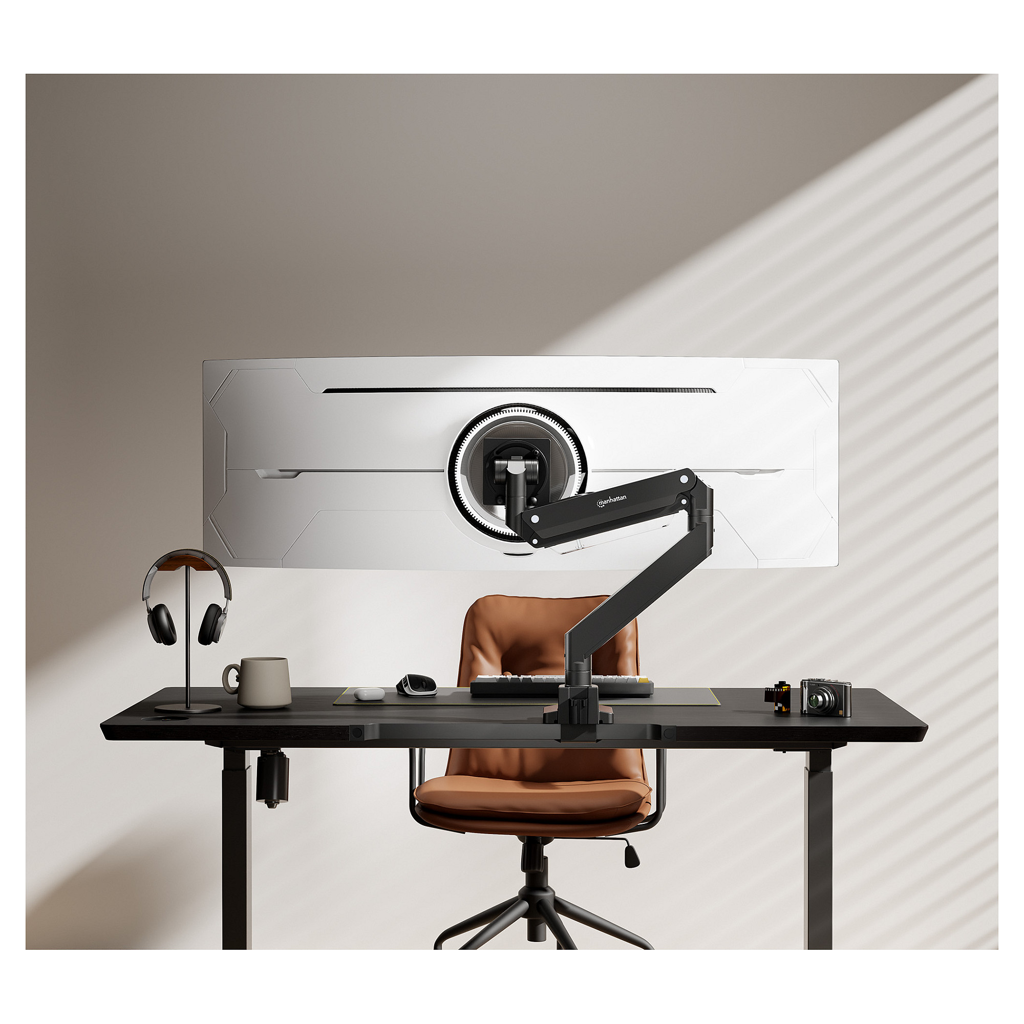 Stolni nosač za monitor MANHATTAN Ultra Heavy-Duty 462594, za 1 monitor 17"-57", do 27 kg, USB hub-14