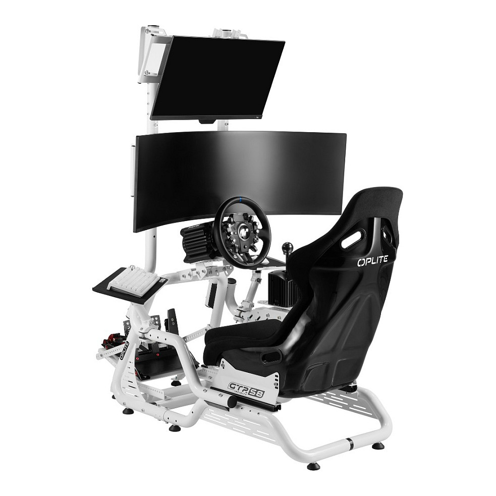 Nosač za monitor OPLITE S8 On Top Single, 27"-49", do 25kg, bijeli-3