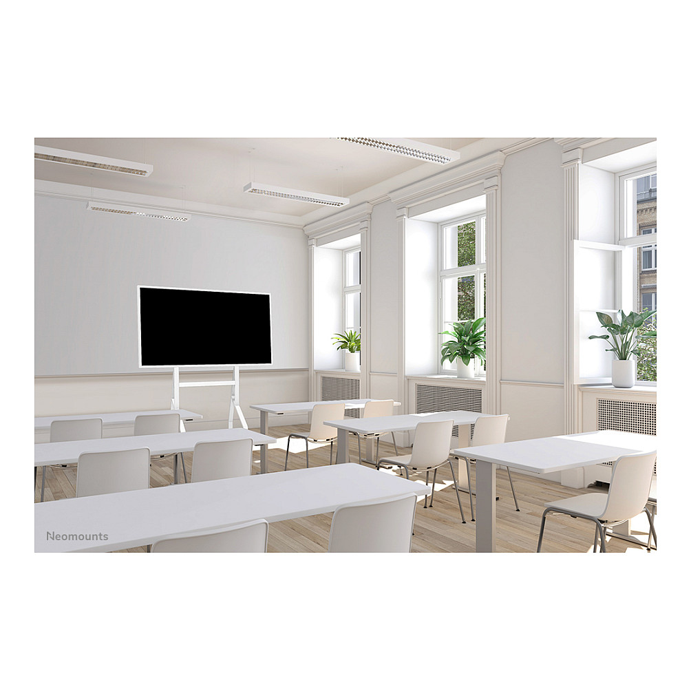 Mobilni podni stalak NEOMOUNTS FL50-515WH1, za ekrane 42"-86", do 70kg, rotirajući, bijeli-7