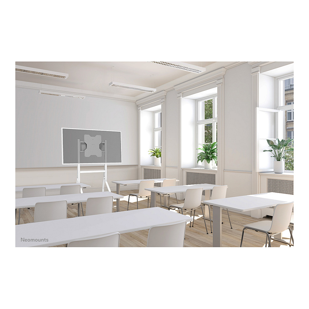 Mobilni podni stalak NEOMOUNTS FL50-515WH1, za ekrane 42"-86", do 70kg, rotirajući, bijeli-8