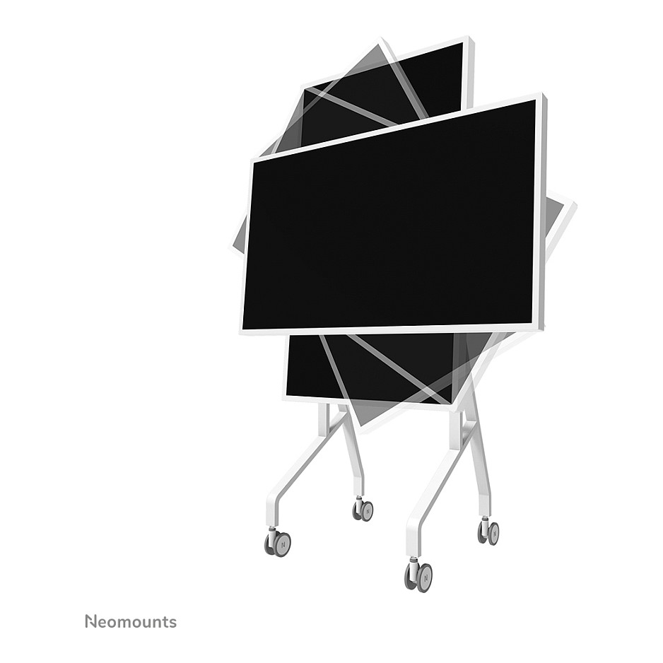 Mobilni podni stalak NEOMOUNTS FL50-515WH1, za ekrane 42"-86", do 70kg, rotirajući, bijeli-14