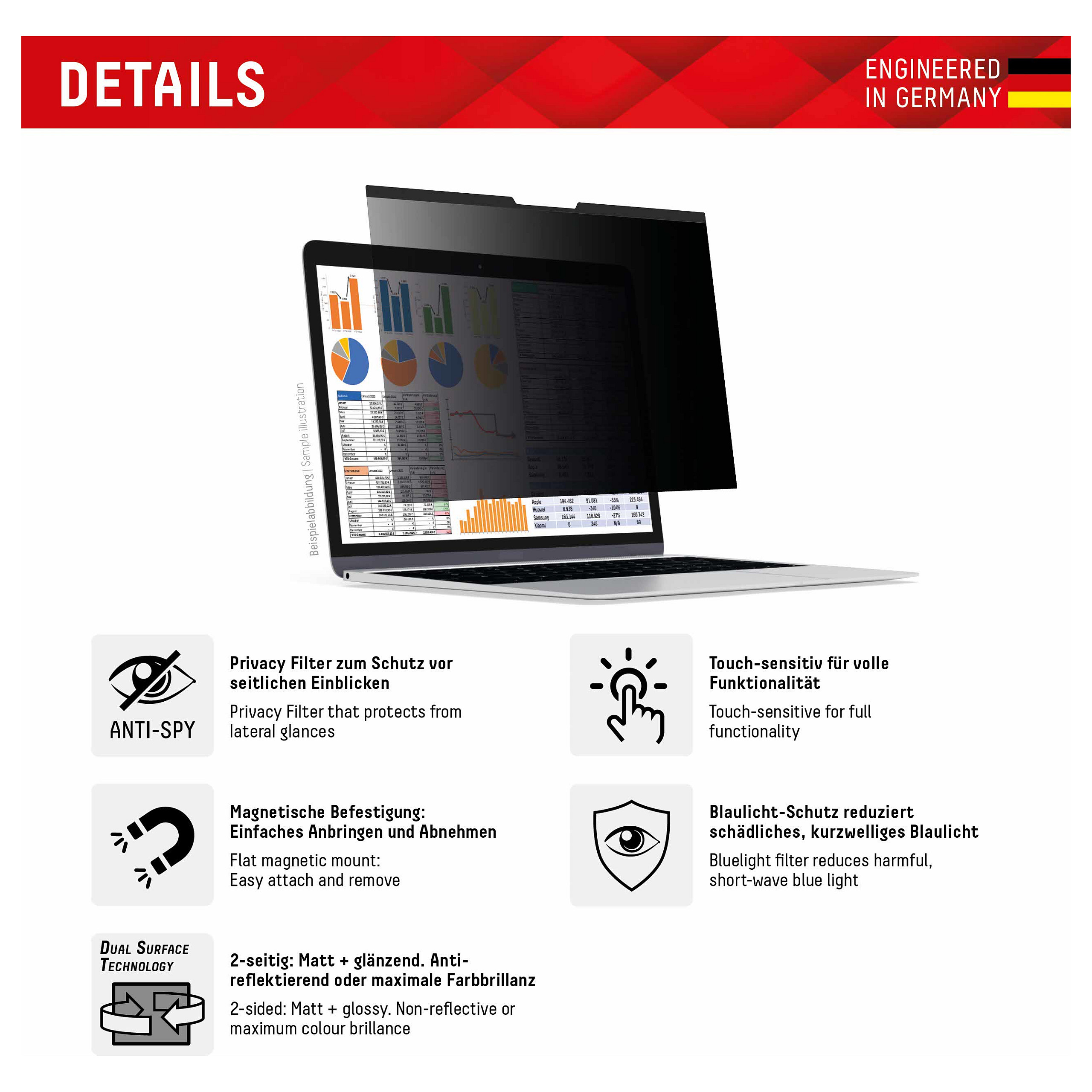 Filter za privatnost ekrana DISPLEX Magnetic za MacBook Pro 14.2"-1