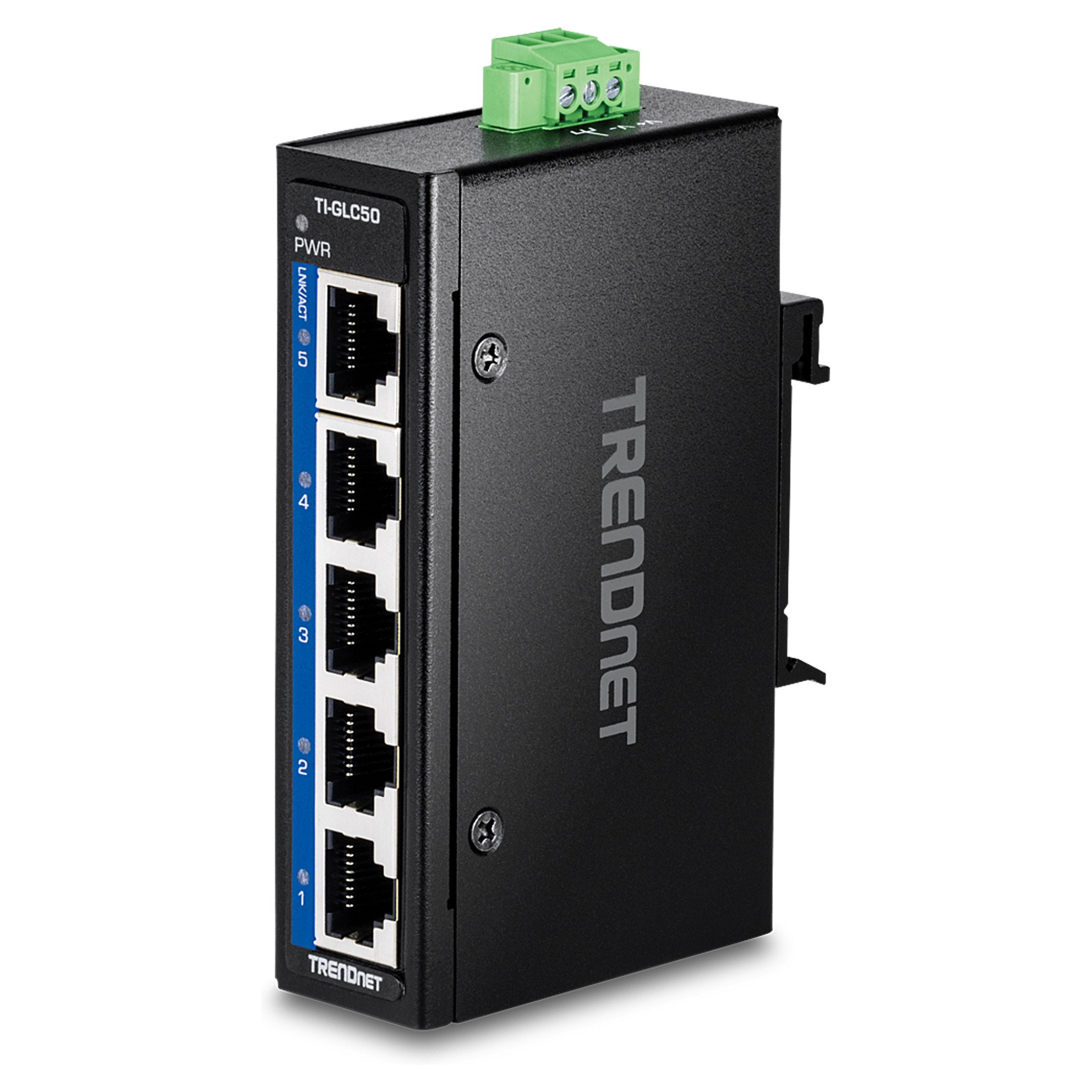TRENDnet TI-GLC50 5-portni industrijski Gigabitni DIN-Rail Switch-0