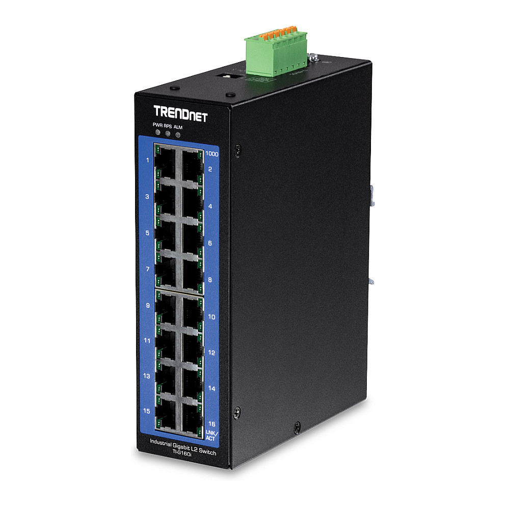 TRENDnet TI-G160i 16-portni industrijski L2 upravljivi Gigabitni DIN-Rail Switch-0