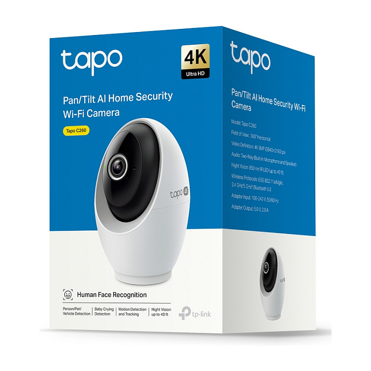 Nadzorna kamera TP-LINK Tapo C260 4K 8MP Pan/Tilt AI Wi-Fi-4