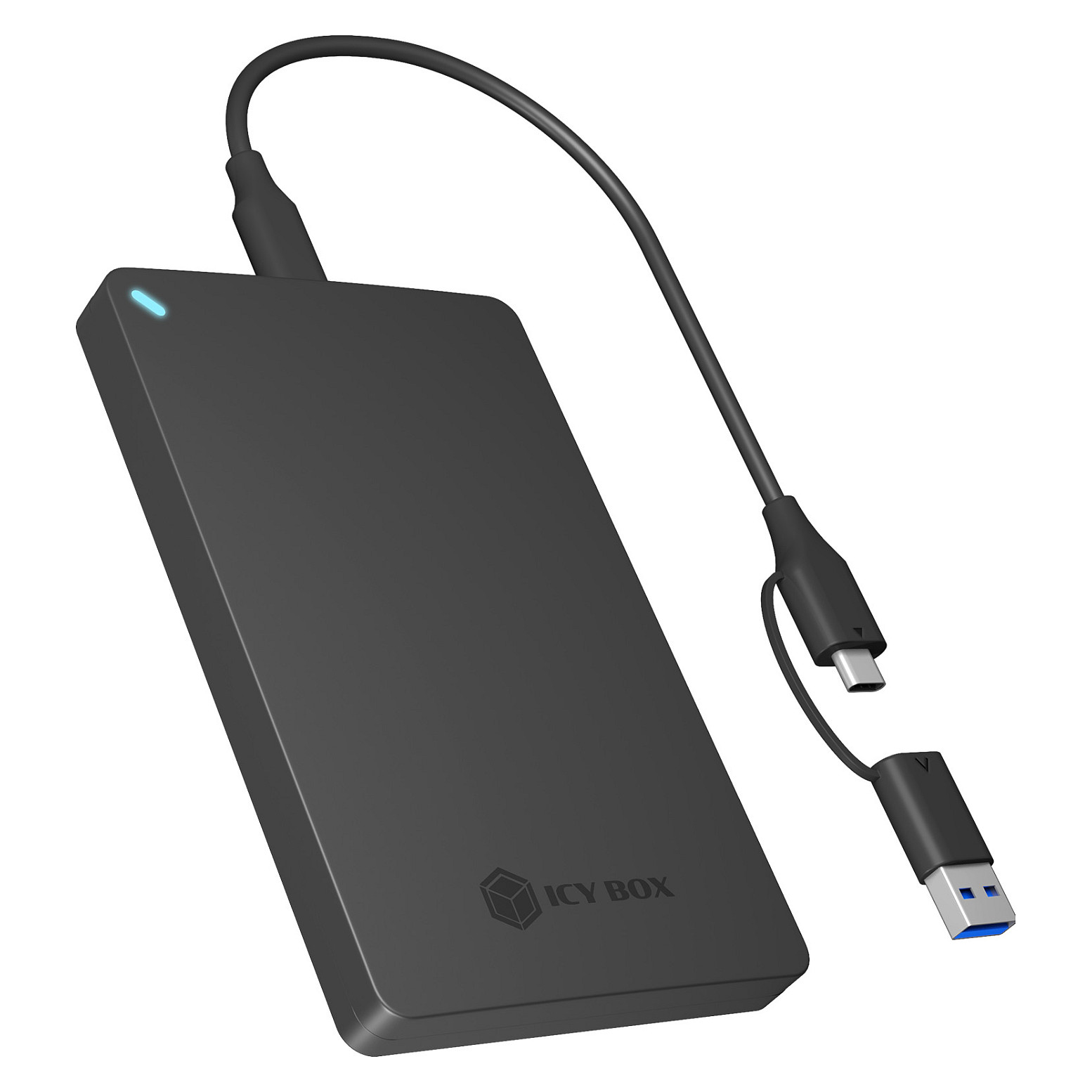Vanjsko kućište za 2.5" disk ICY BOX IB-201T-CU31, USB-C 3.1 Gen 2, prozirno-0