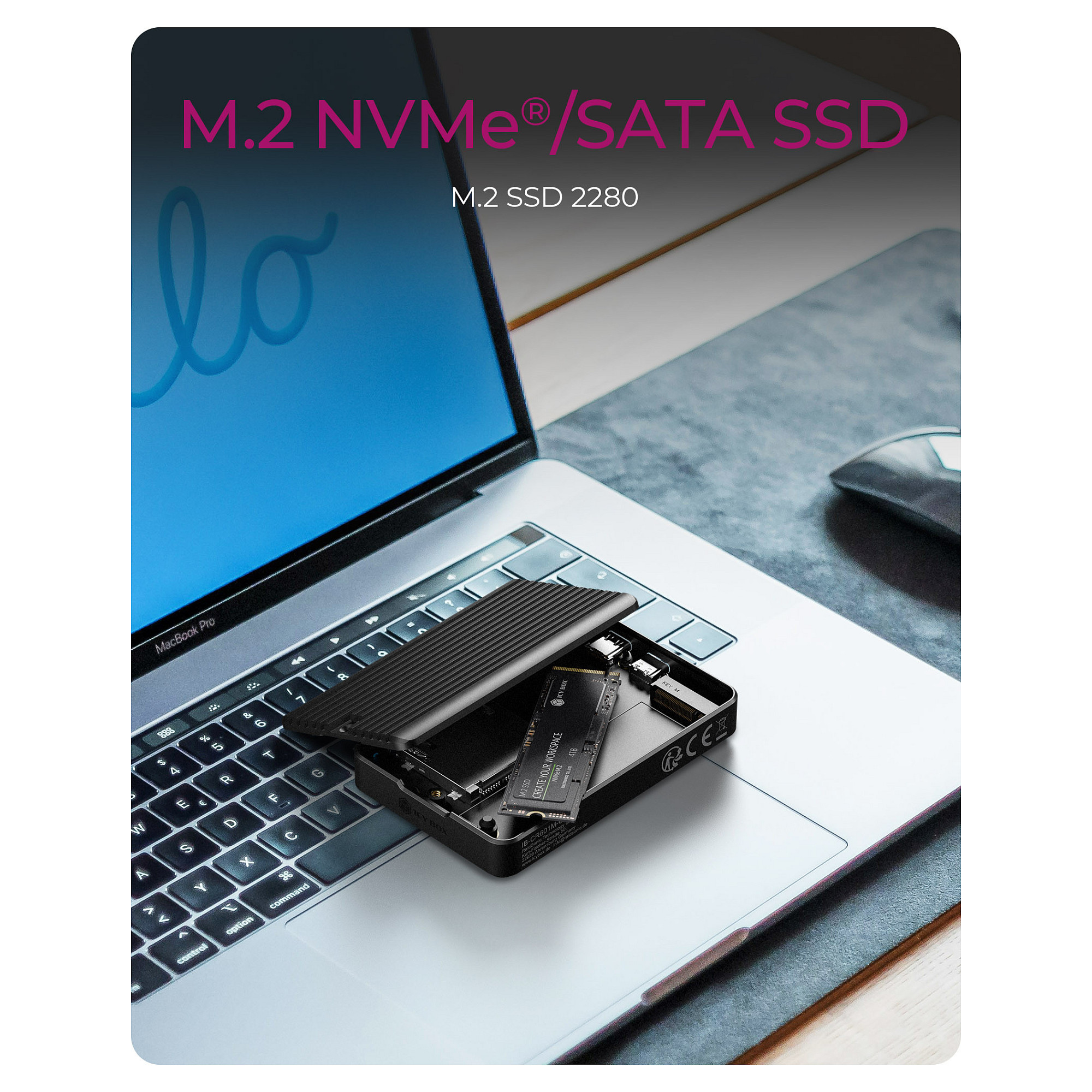 Eksterno kućište za M.2 NVMe SSD i čitač kartica ICY BOX IB-CR601M-C31, USB-C 3.1 Gen 2-1