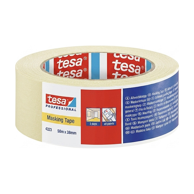 Krep traka TESA Standard 4323, 50 m x 38 mm, bež