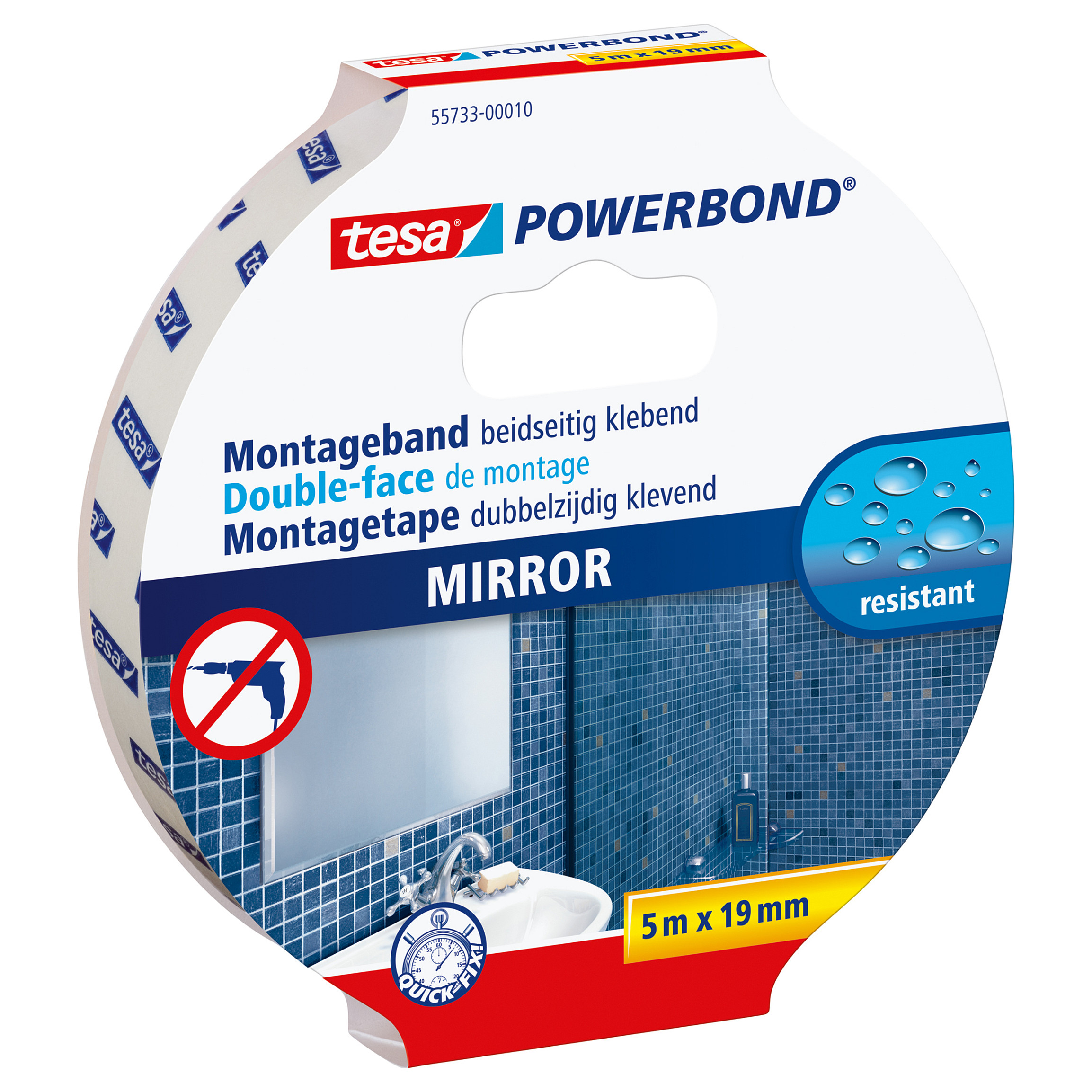 Montažna traka TESA Powerbond MIRROR, 5m x 19mm