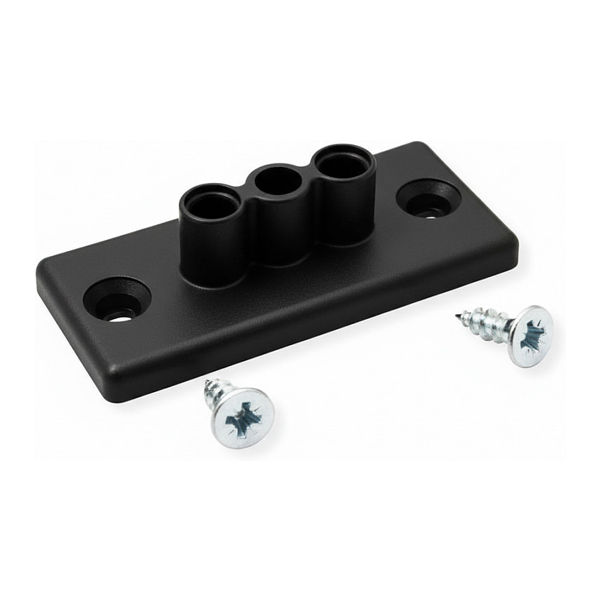 Stolna priključna letva BACHMANN EASY-DESK-2B, 2x Schuko, crna