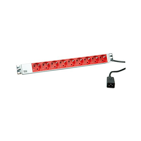 Letva s utičnicama BACHMANN 19" PDU 1U (9x Schuko, C20 priključak, aluminij)