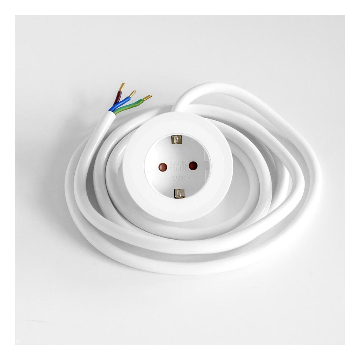 Ugradbena utičnica BACHMANN PIX (1x Schuko, 2.0m kabel), bijela-5