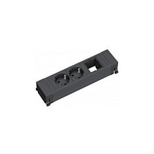 Ugradbena letva s utičnicama BACHMANN POWER FRAME, 2x Schuko, 1x Custom Modul, 0.2m GST18