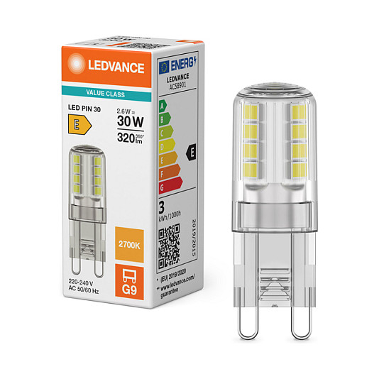 LED žarulja OSRAM STAR PIN G9 2.6W (30W), 320lm, 2700K, prozirna-4