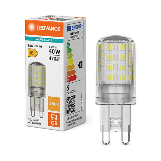 LED žarulja LEDVANCE PIN G9 4.2W (40W), 470lm, 2700K, prozirna-4
