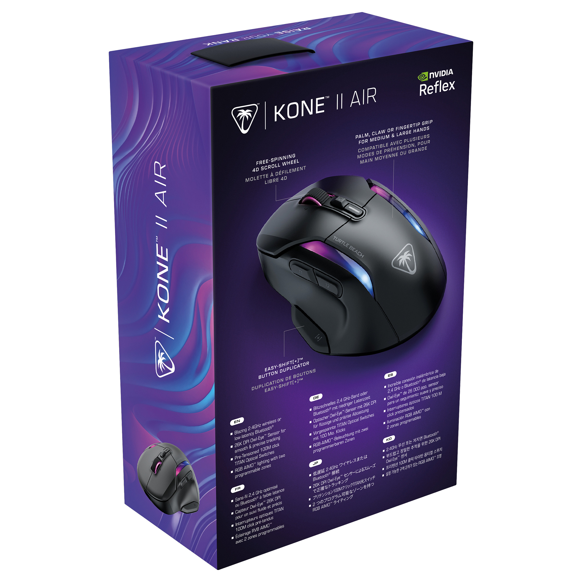 Miš TURTLE BEACH Kone II Air, bežični, RGB, 26000 DPI, crni-10
