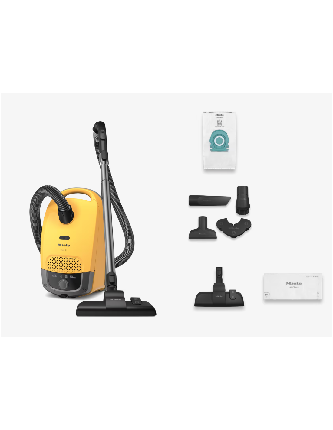 Usisavač s vrećicom MIELE Guard S1 PowerLine (890 W, 3,5 l, AirClean filter, 10 m, žuta)-1
