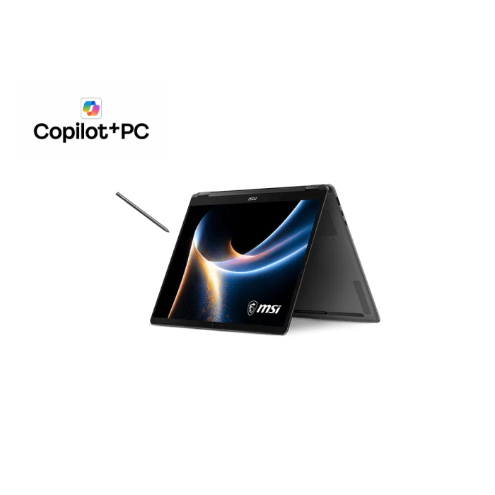 Laptop MSI Prestige 14 Flip AI+ (14", OLED Touch, FHD+, Intel Core Ultra 9 386H, 32GB, 2TB SSD, Intel Arc, Windows 11 Pro, Non-HR tipkovnica, Platinum Gray)