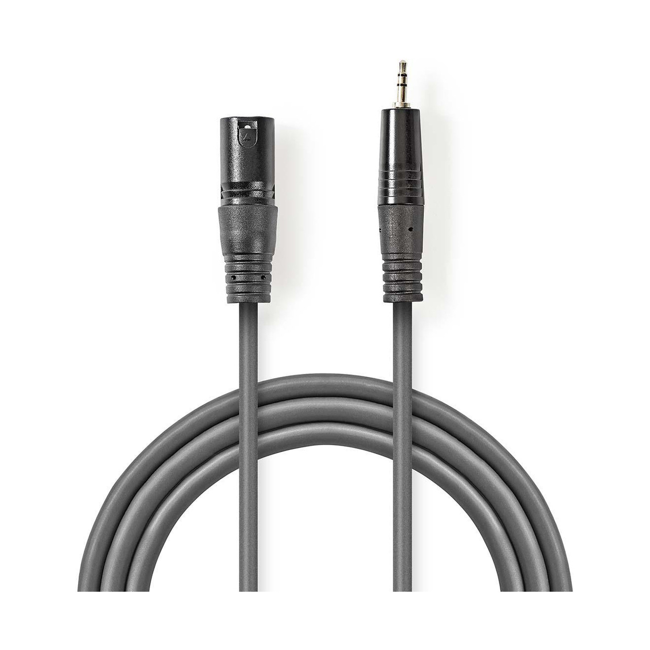 Nedis audio kabel COTH15300GY30 3-pinski XLR (M) na 3.5mm (M), 3m