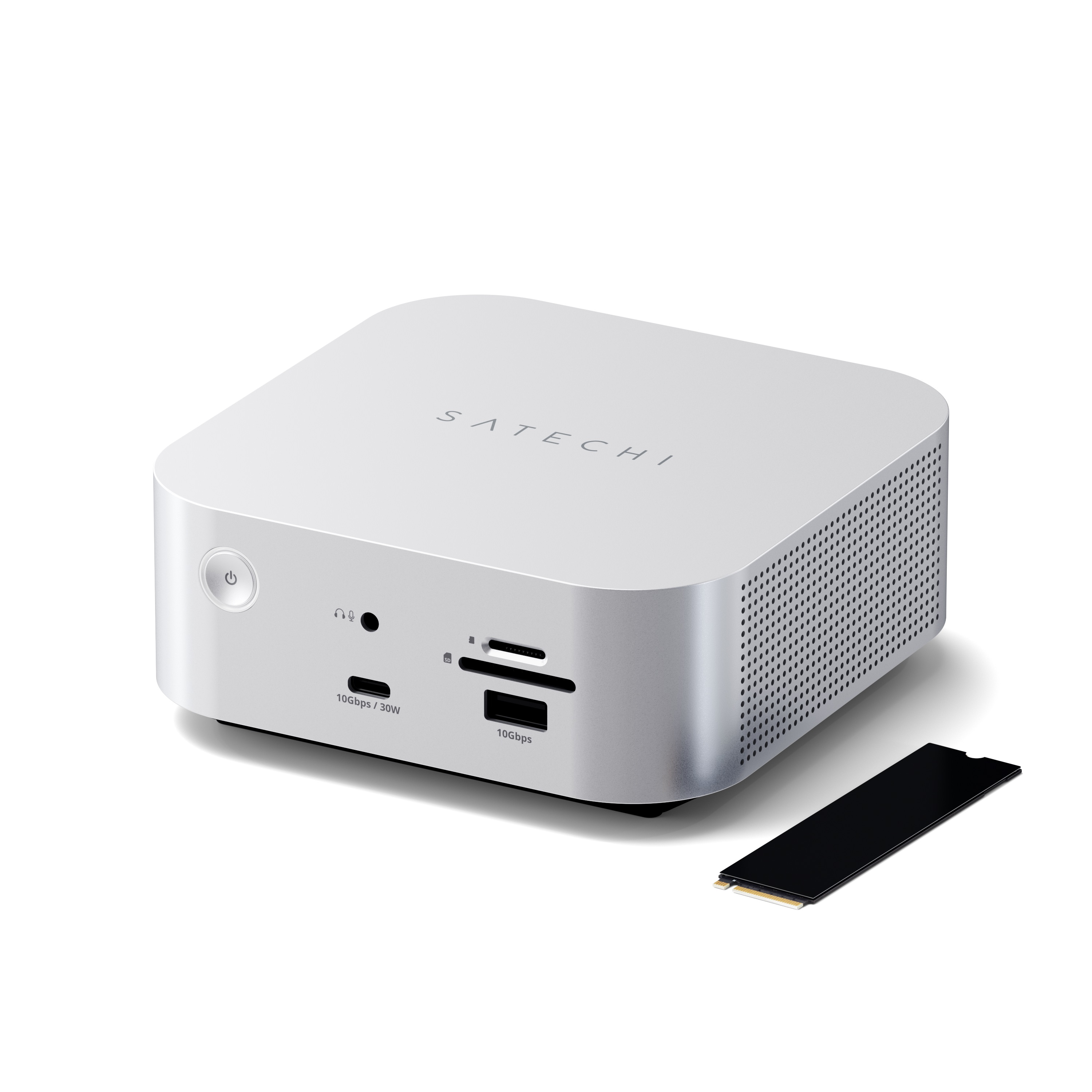 Docking stanica SATECHI Thunderbolt 5 CubeDock s kućištem za SSD (140W), srebrna boja-8