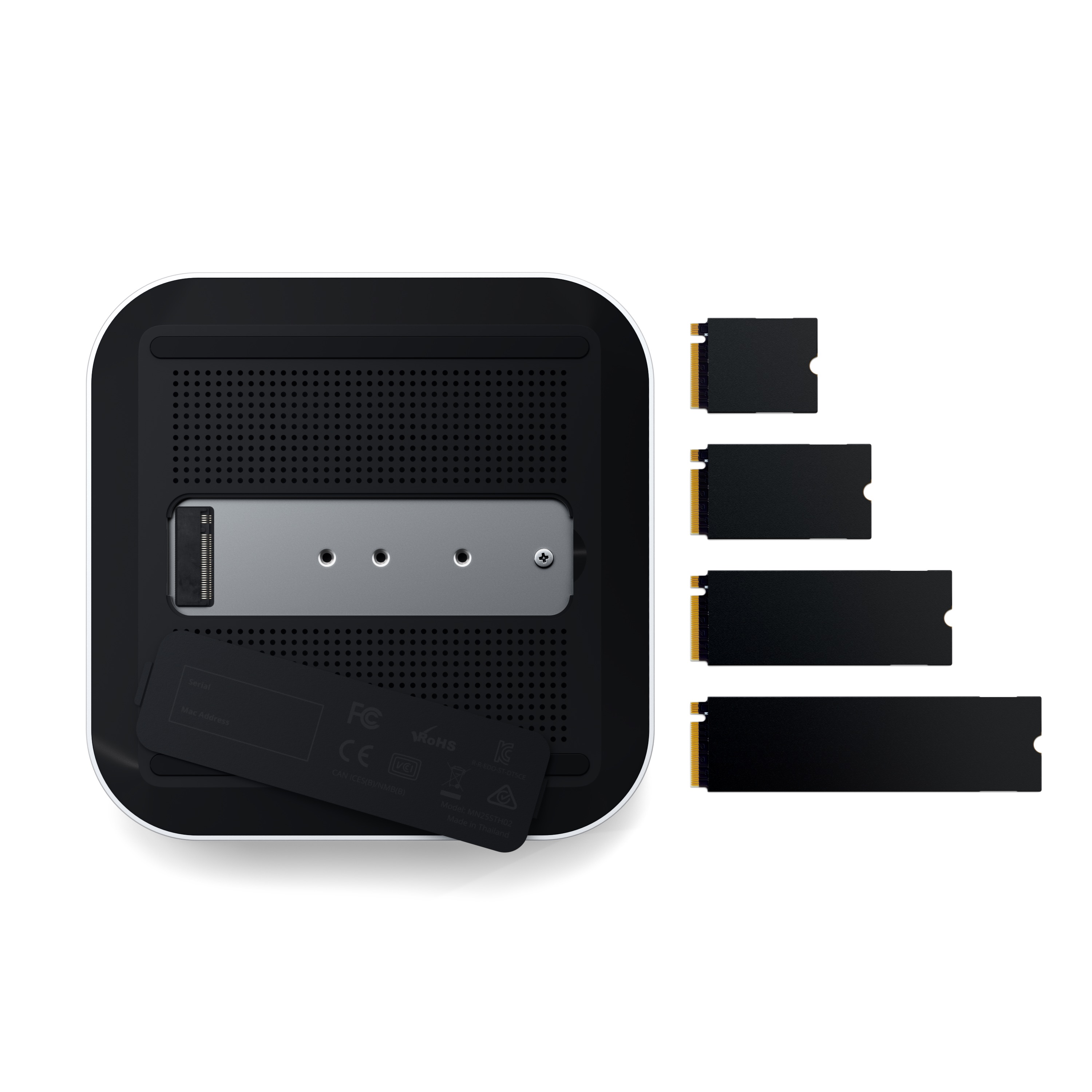 Docking stanica SATECHI Thunderbolt 5 CubeDock s kućištem za SSD (140W), srebrna boja-6