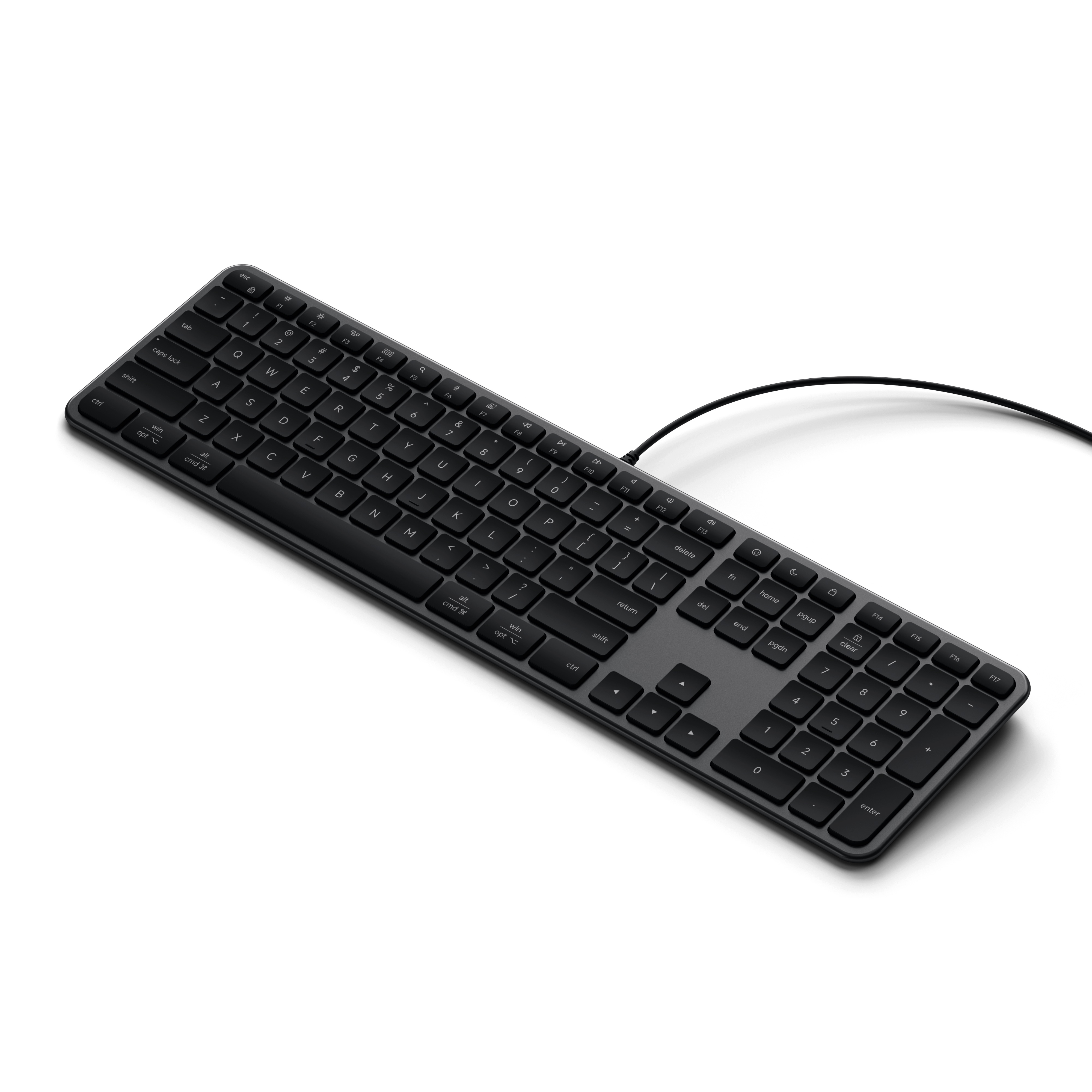 Tipkovnica SATECHI Slim LX3 žičana s pozadinskim osvjetljenjem (US layout, svemirska siva)-4