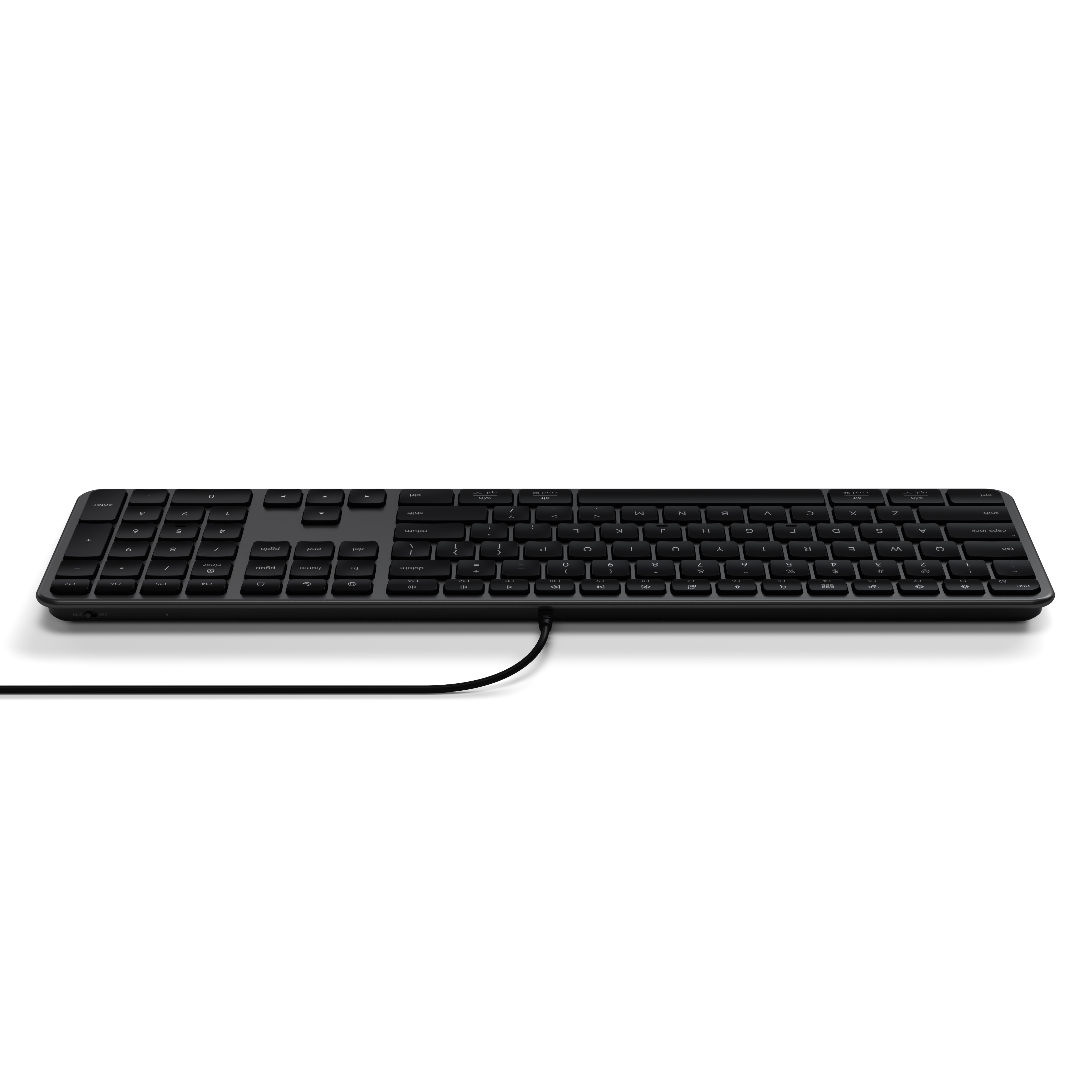 Tipkovnica SATECHI Slim LX3 žičana s pozadinskim osvjetljenjem (US layout, svemirska siva)-2