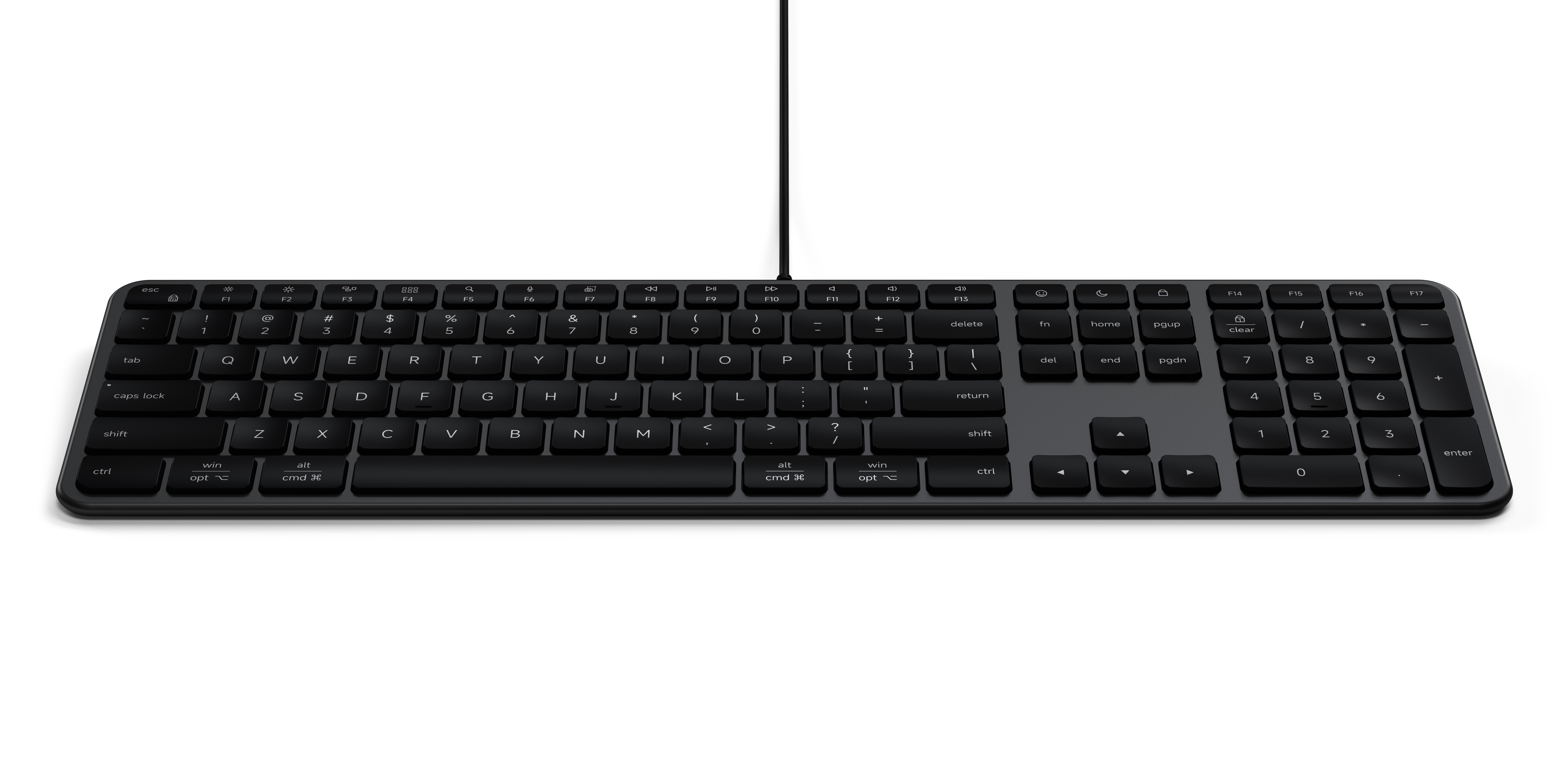 Tipkovnica SATECHI Slim LX3 žičana s pozadinskim osvjetljenjem (US layout, svemirska siva)-8