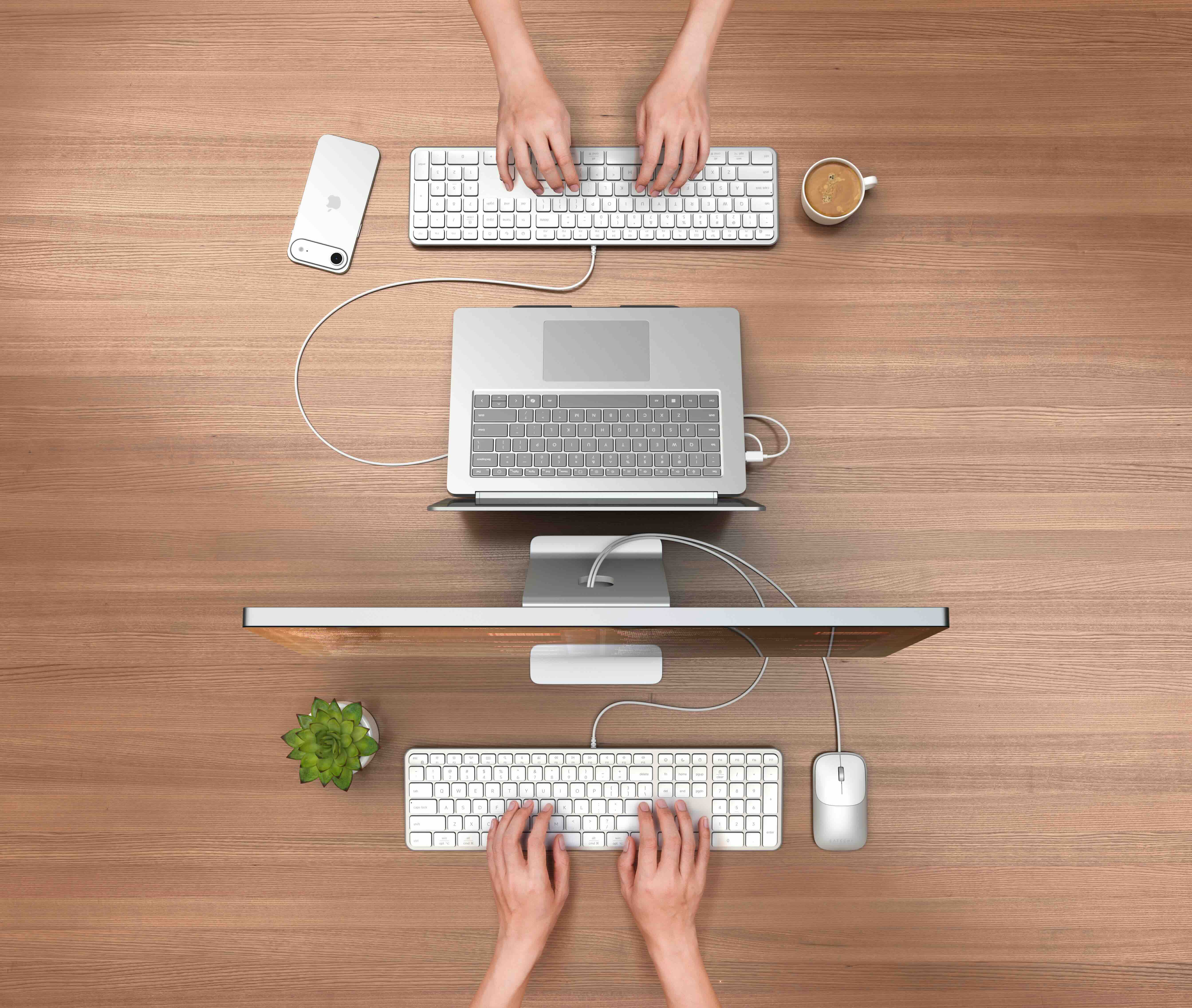 Satechi Slim LX3 Wired Keyboard - US English - Silver-4