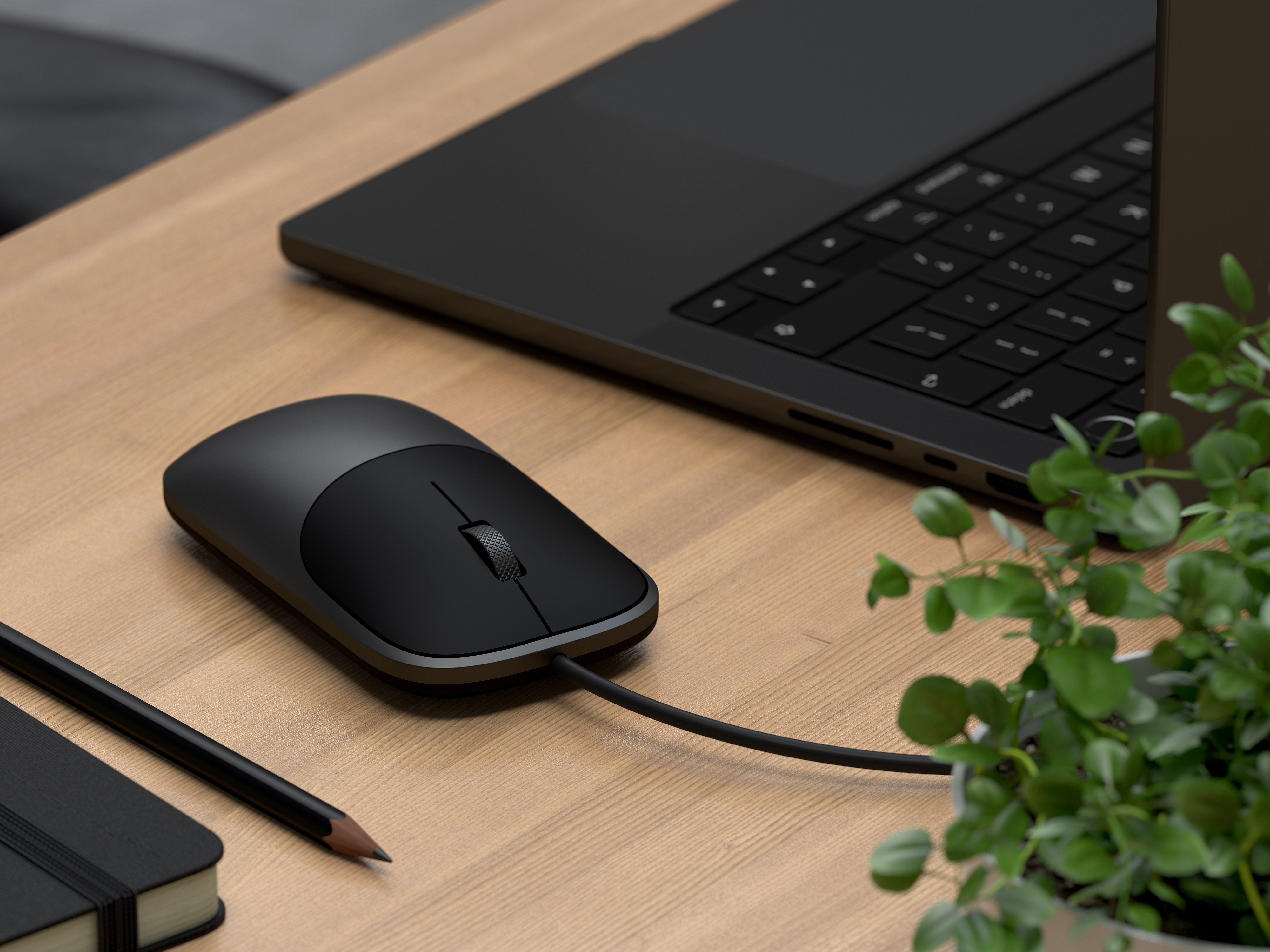 Satechi Slim LX Wired Mouse - Space Black-8