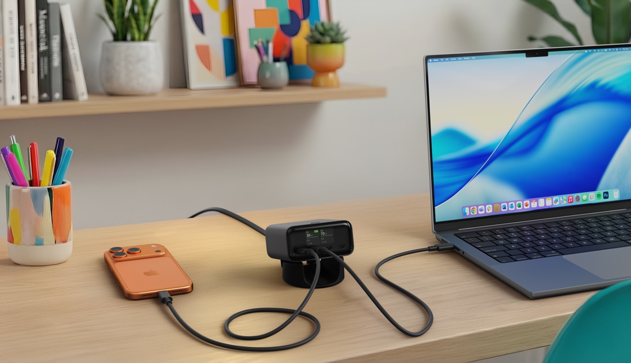 Satechi ChargeView 140W Desktop Charger(4xUSB-C) - Space Black-3