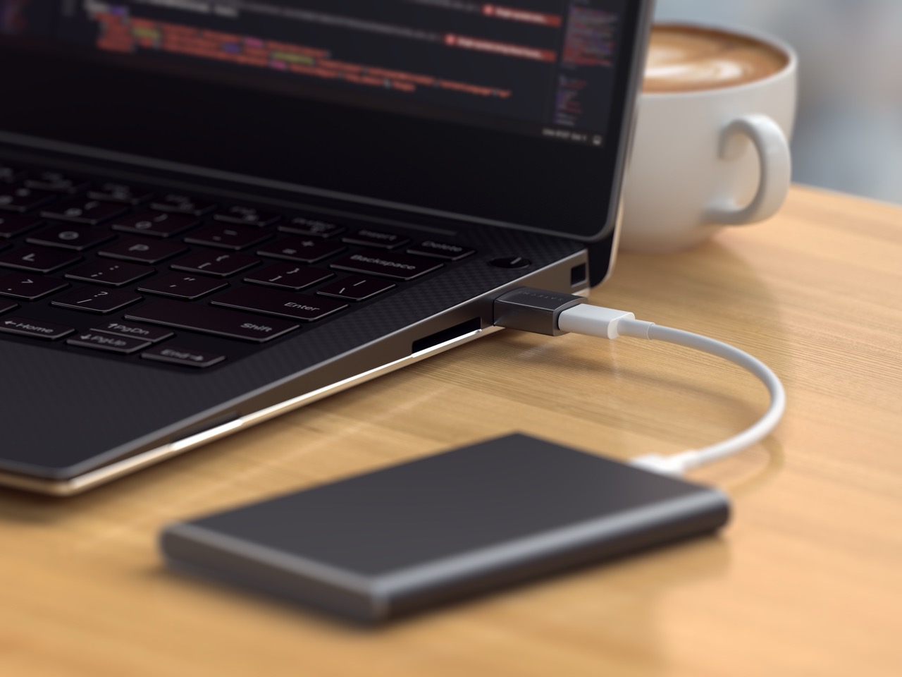 Adapter SATECHI 2-u-1 USB-A na USB-C (Space Black)-3