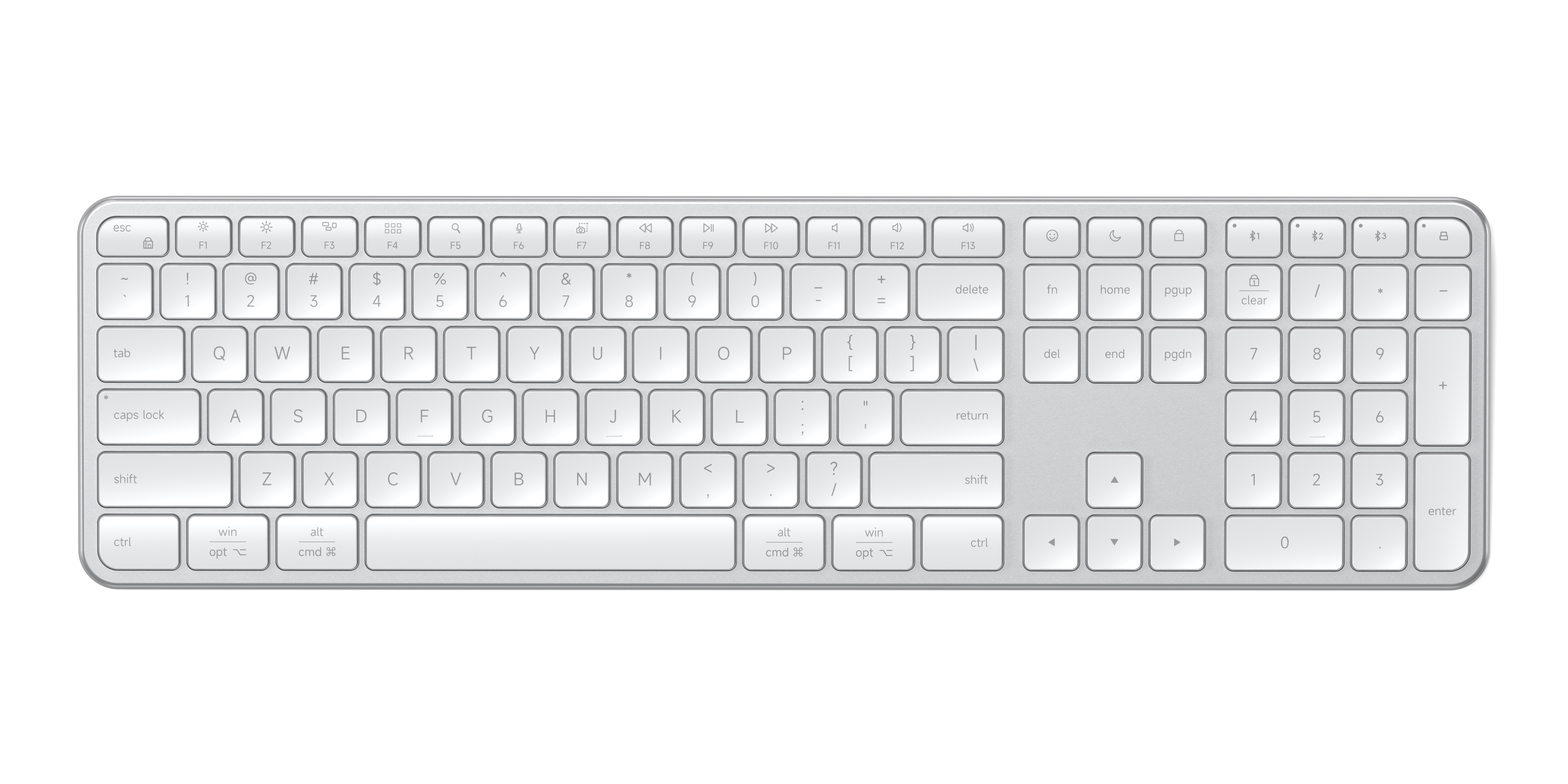 Bežična tipkovnica SATECHI Slim X3 Bluetooth (US layout, srebrna boja)-0