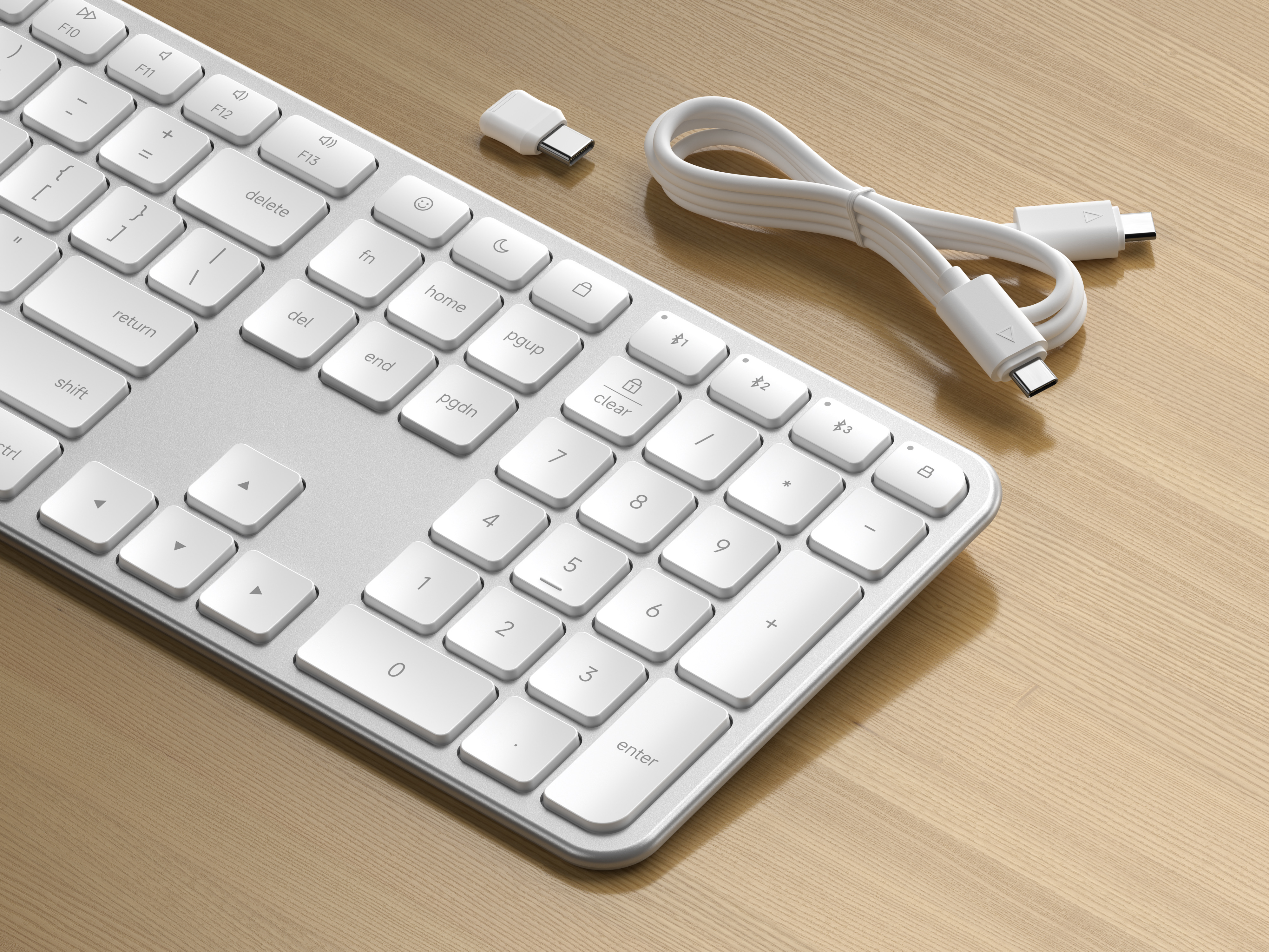Bežična tipkovnica SATECHI Slim X3 Bluetooth (US layout, srebrna boja)-4