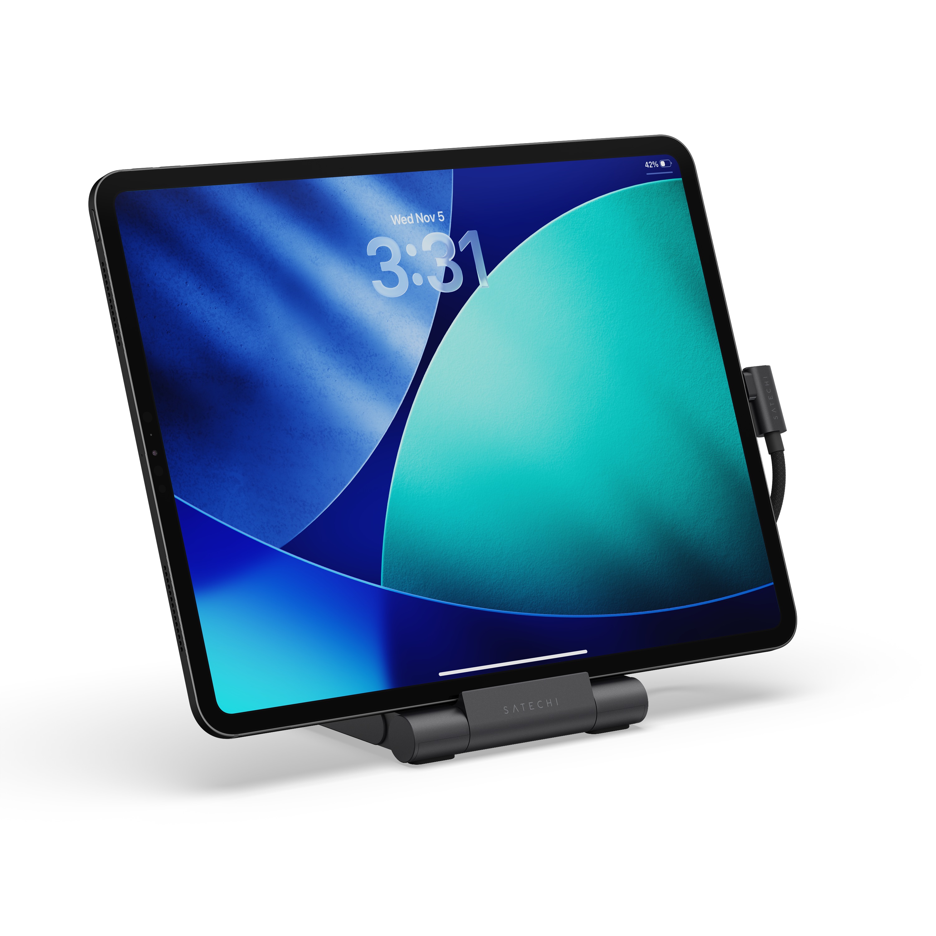 Sklopivi stalak i USB-C hub SATECHI On-the-Go Multiport Adapter, svemirska siva boja-9