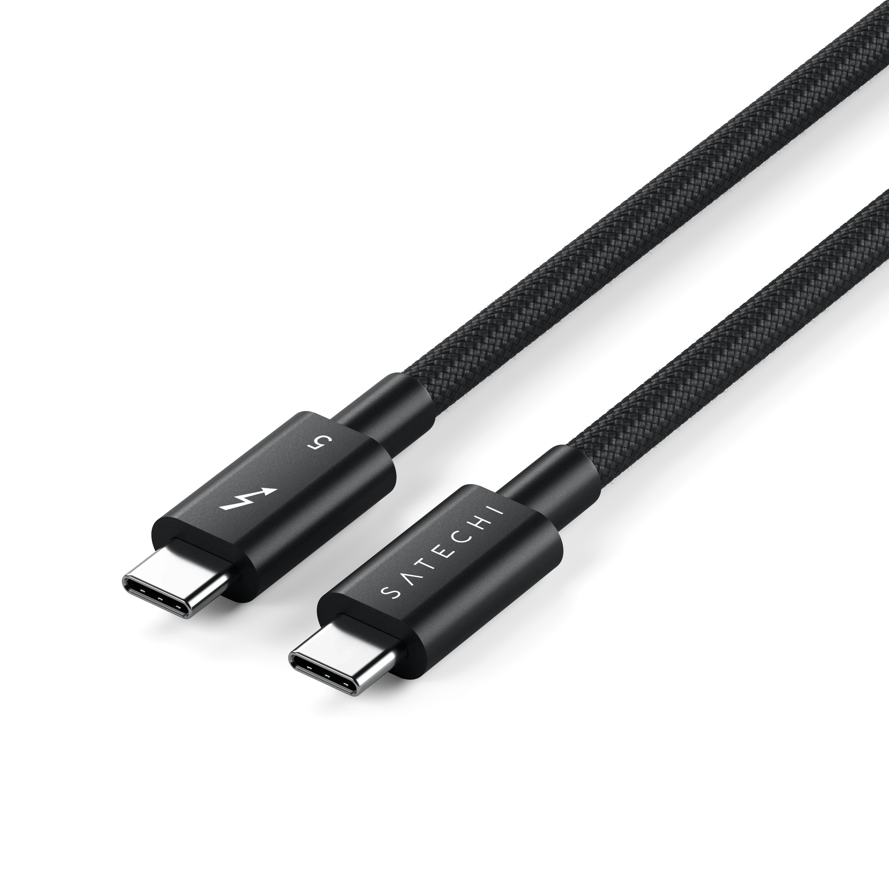 Kabel SATECHI Thunderbolt 5 Pro pleteni 1m (240W PD, 80 Gbps, 8K) svemirski crna boja-2