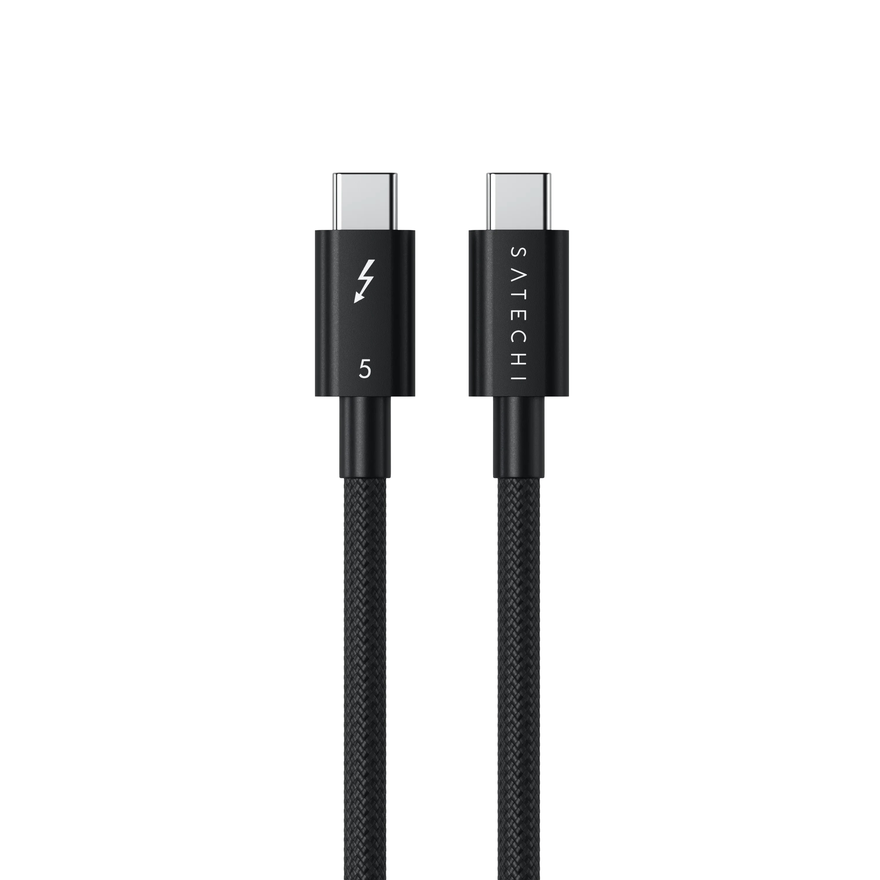 Kabel SATECHI Thunderbolt 5 Pro pleteni 1m (240W PD, 80 Gbps, 8K) svemirski crna boja-1