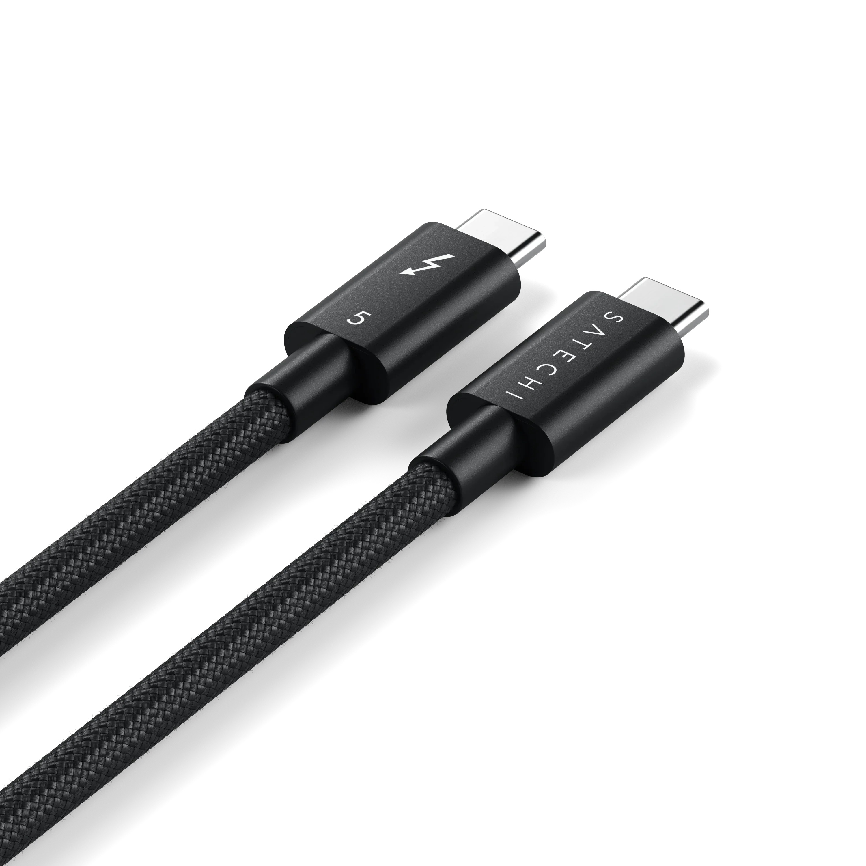 Kabel SATECHI Thunderbolt 5 Pro pleteni 1m (240W PD, 80 Gbps, 8K) svemirski crna boja-4
